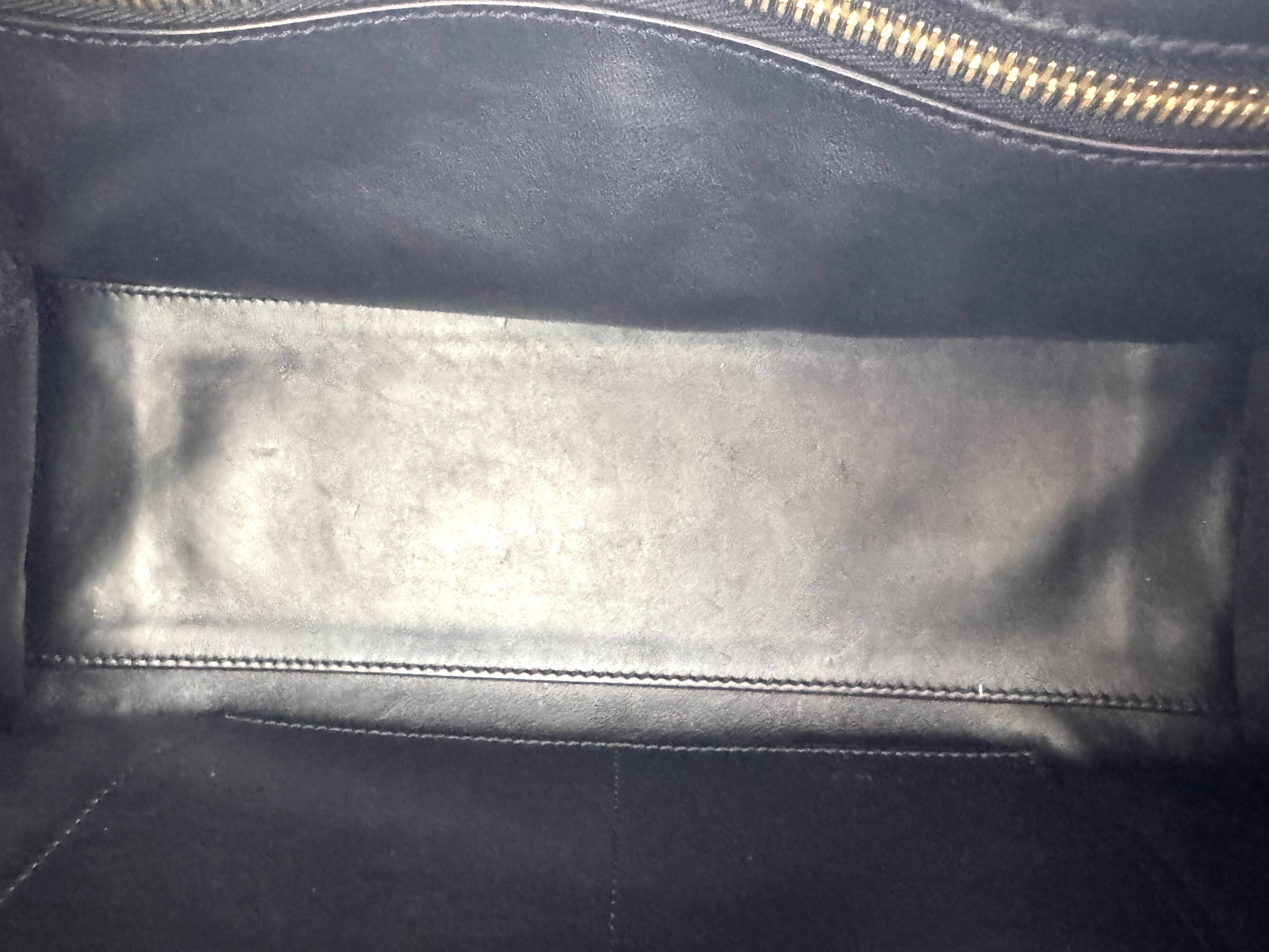 Louis Vuitton City Steamer Black Grained Leather Brown Handle Bag LV2773