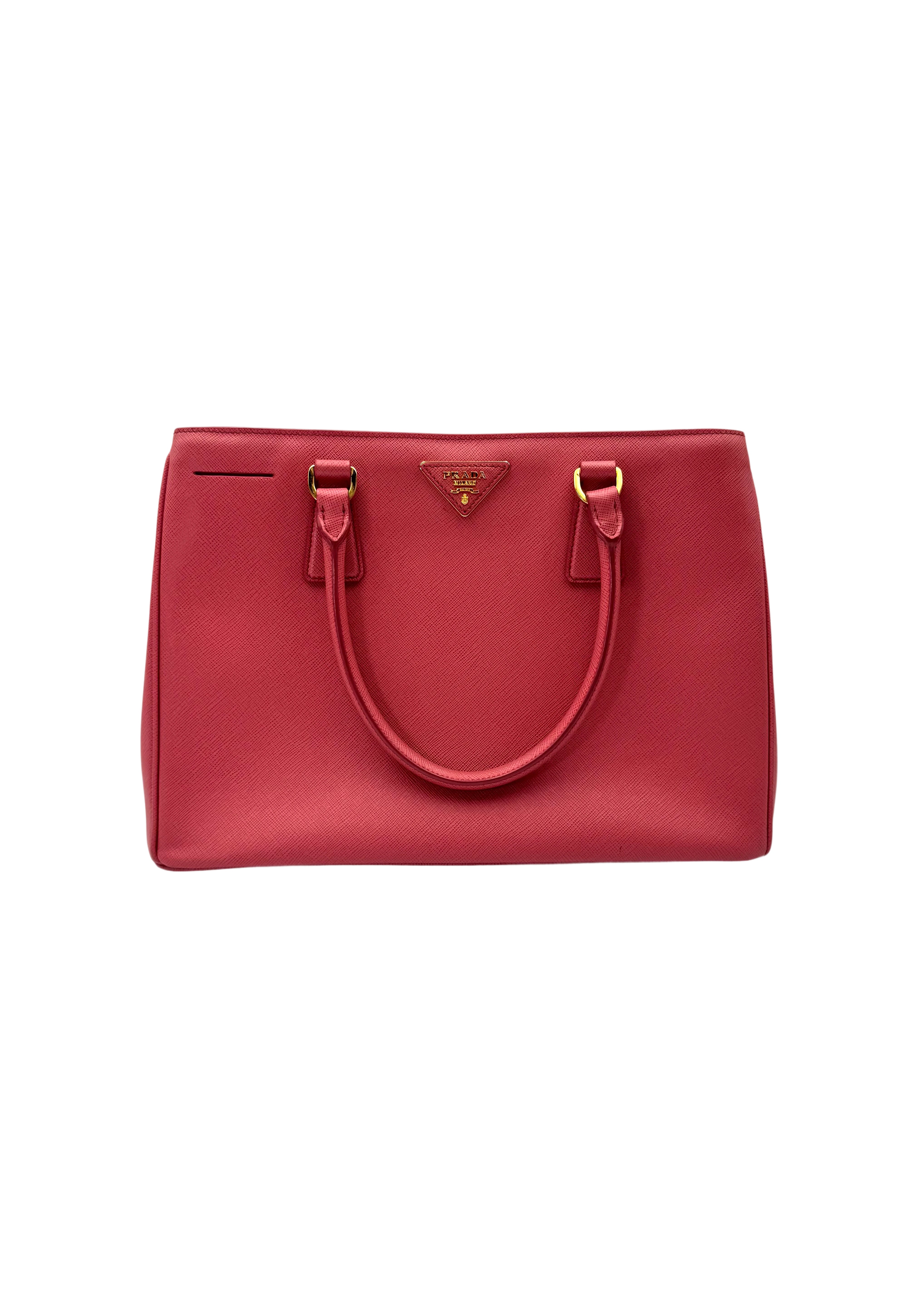 Prada Galleria Pink Saffiano Leather Medium Size Handle Bag PR354