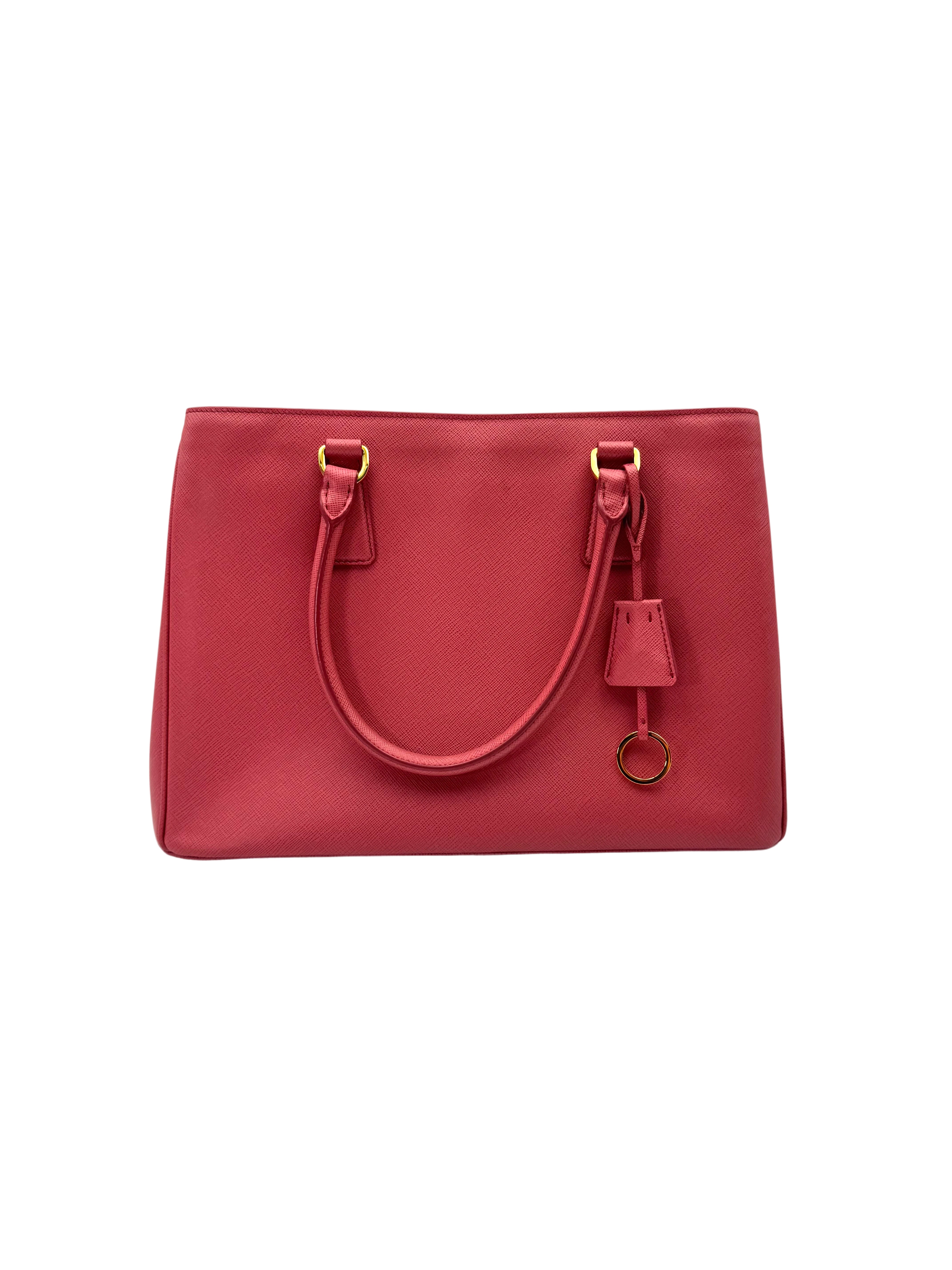 Prada Galleria Pink Saffiano Leather Medium Size Handle Bag PR354