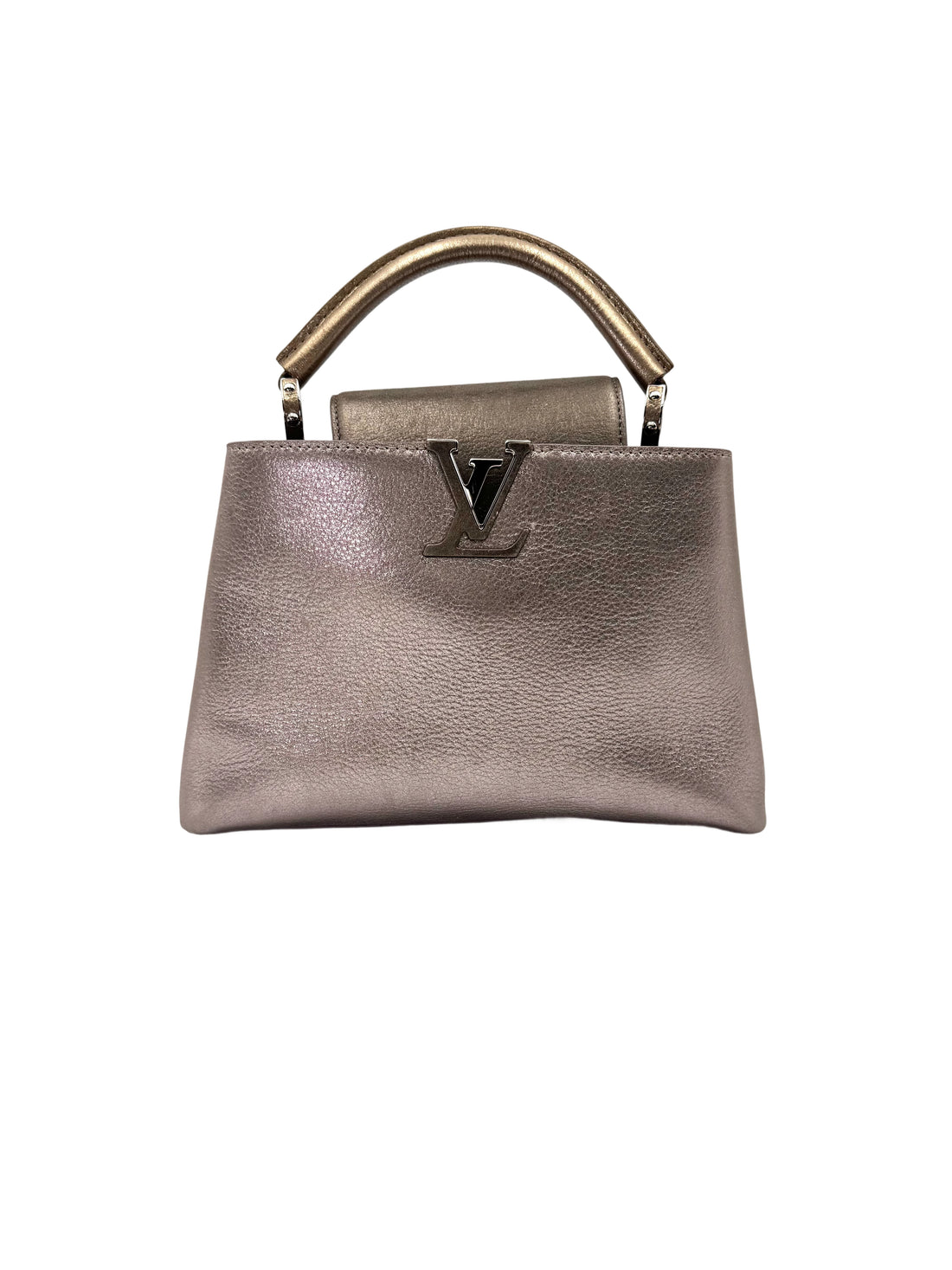 Louis Vuitton Capucines Grey Leather Handle Bag LV2780