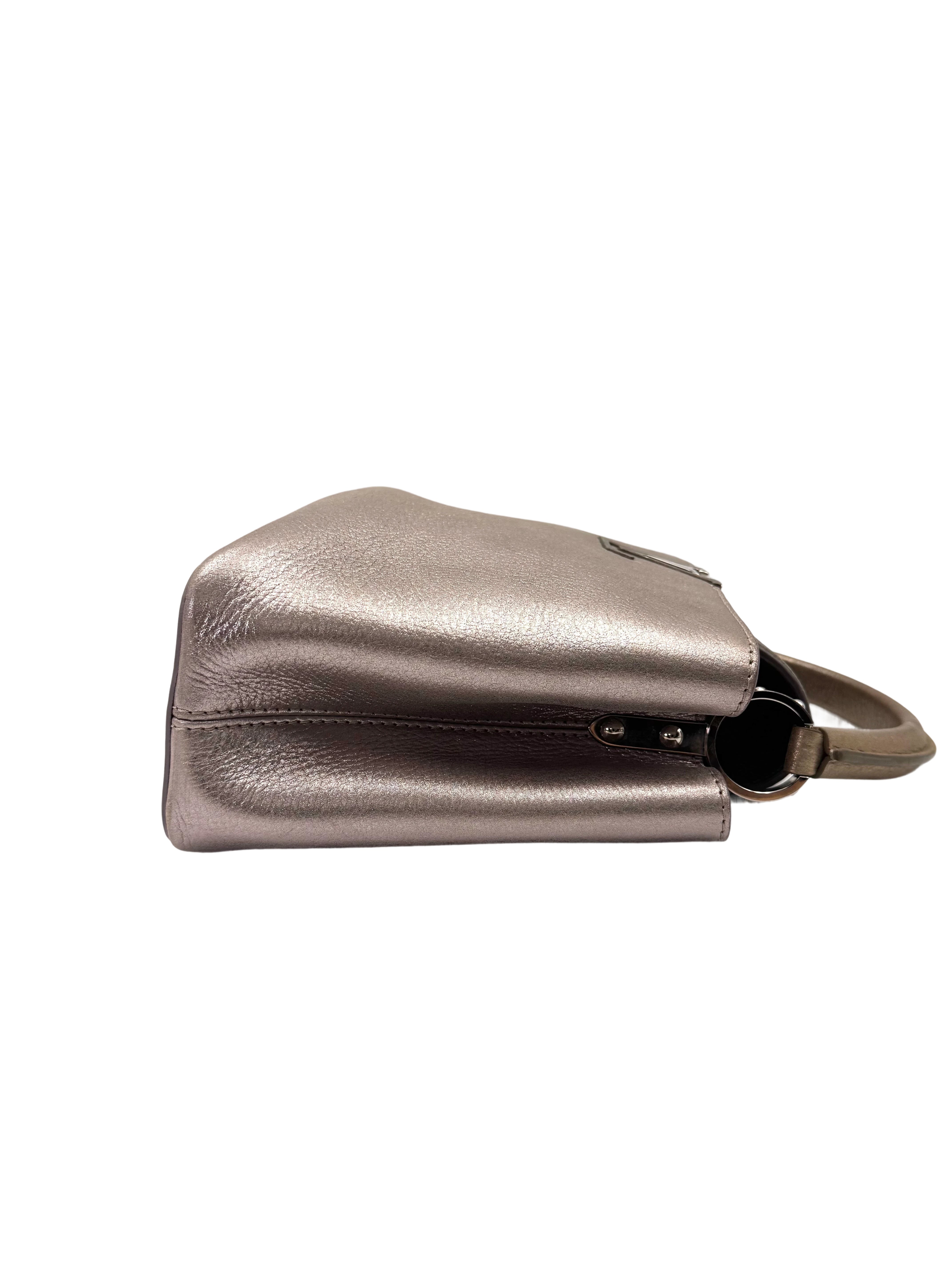 Louis Vuitton Capucines Grey Leather Handle Bag LV2780