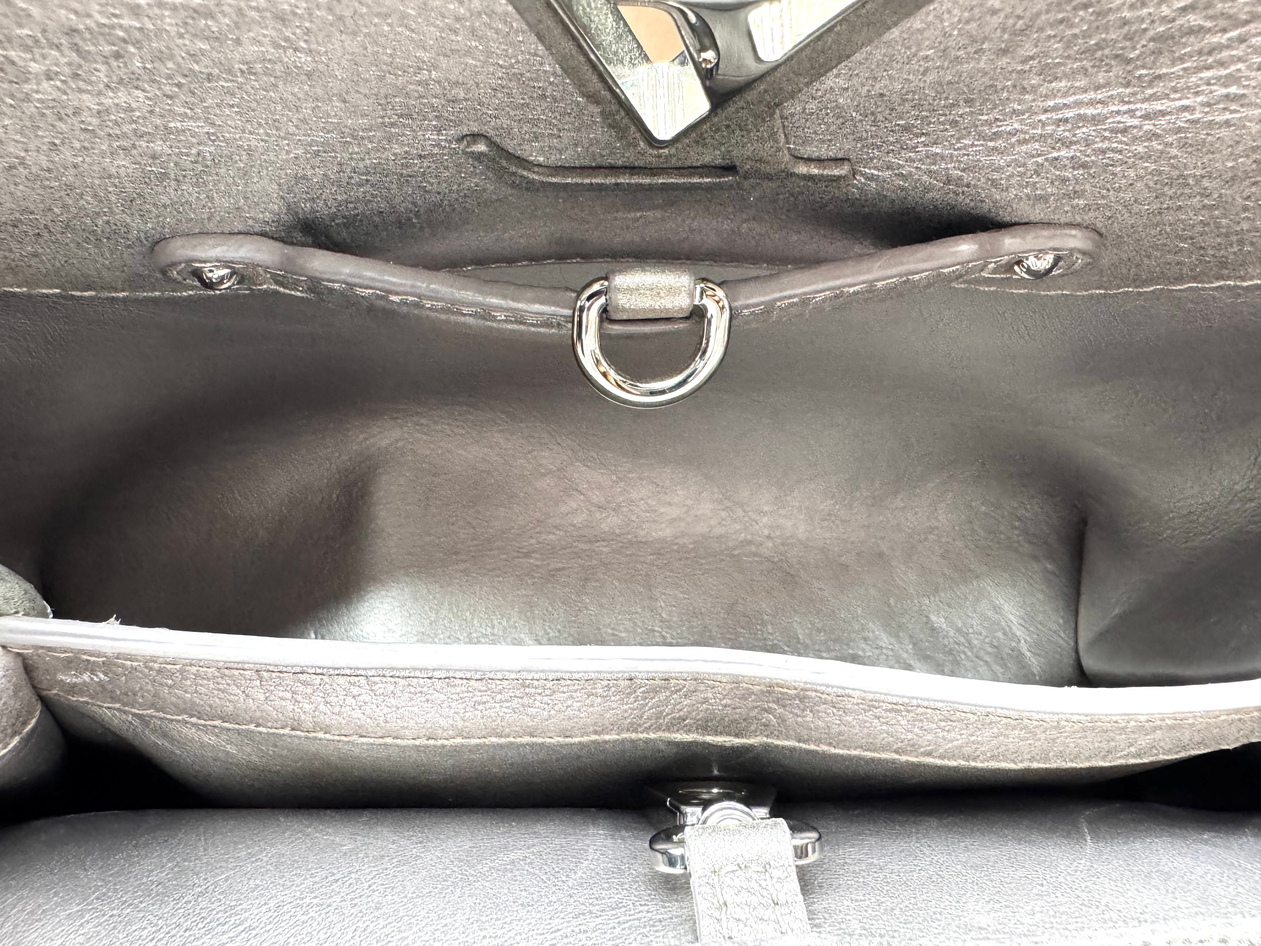 Louis Vuitton Capucines Grey Leather Handle Bag LV2780