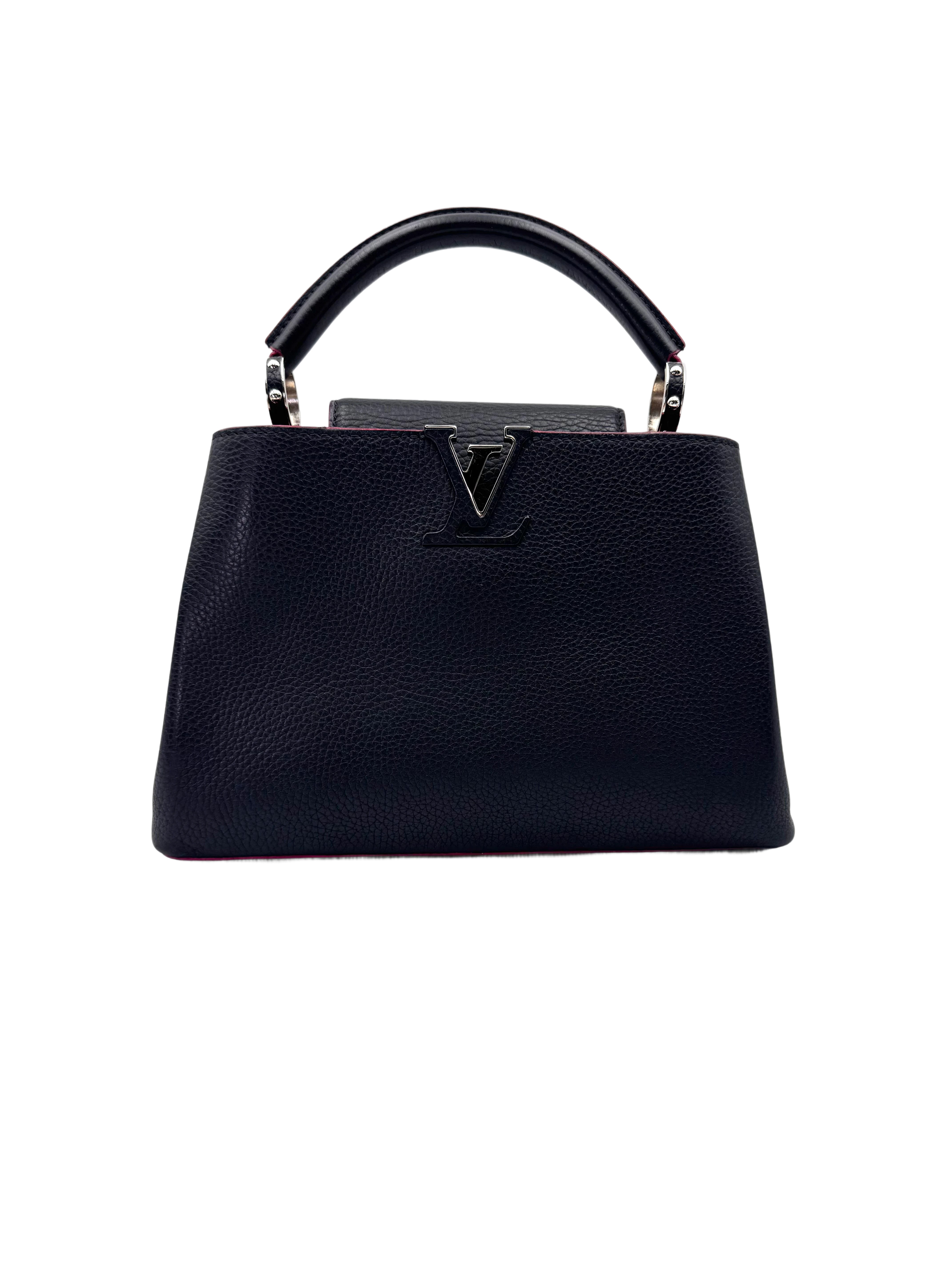 Louis Vuitton Capucines Black Leather Handle Bag LV2779