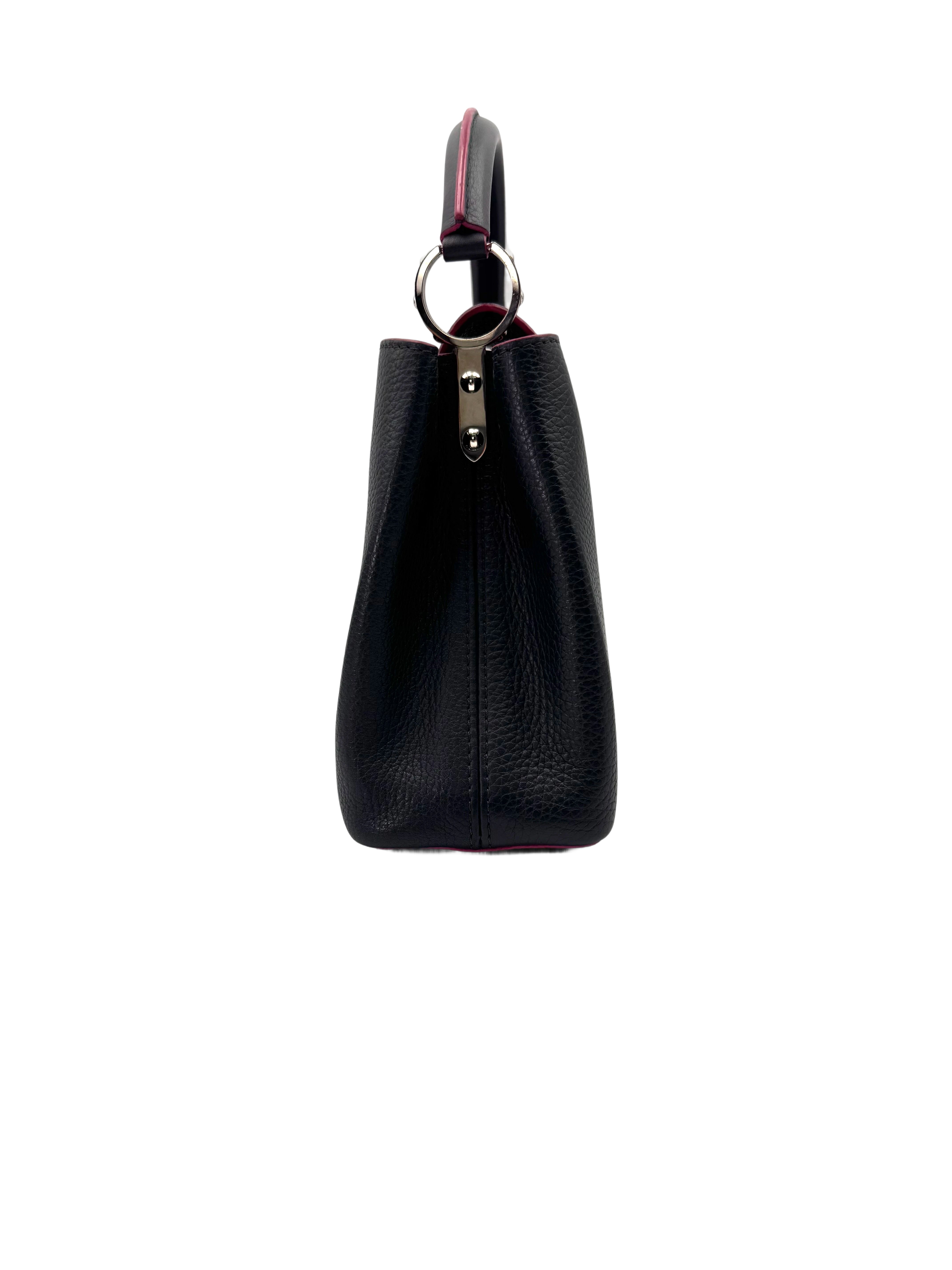 Louis Vuitton Capucines Black Leather Handle Bag LV2779