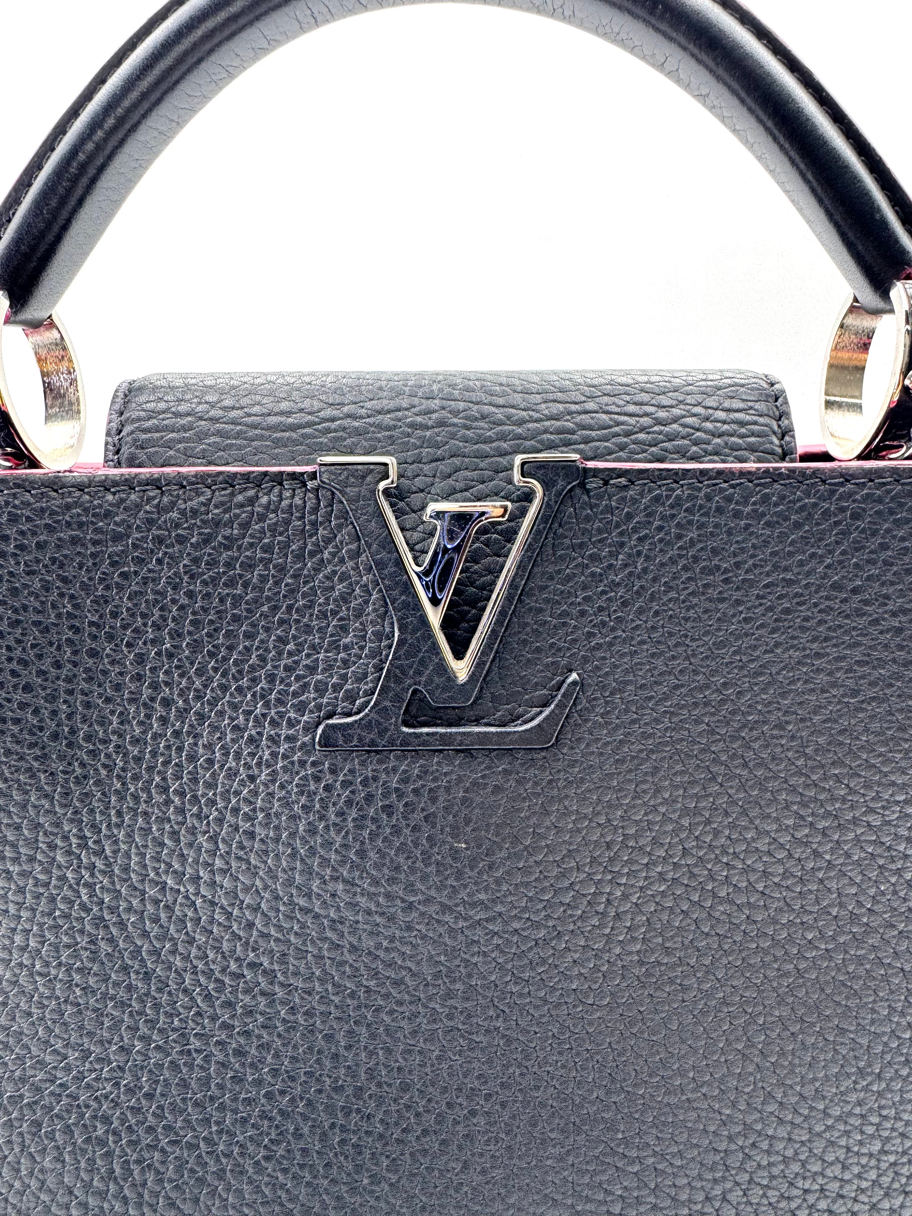 Louis Vuitton Capucines Black Leather Handle Bag LV2779