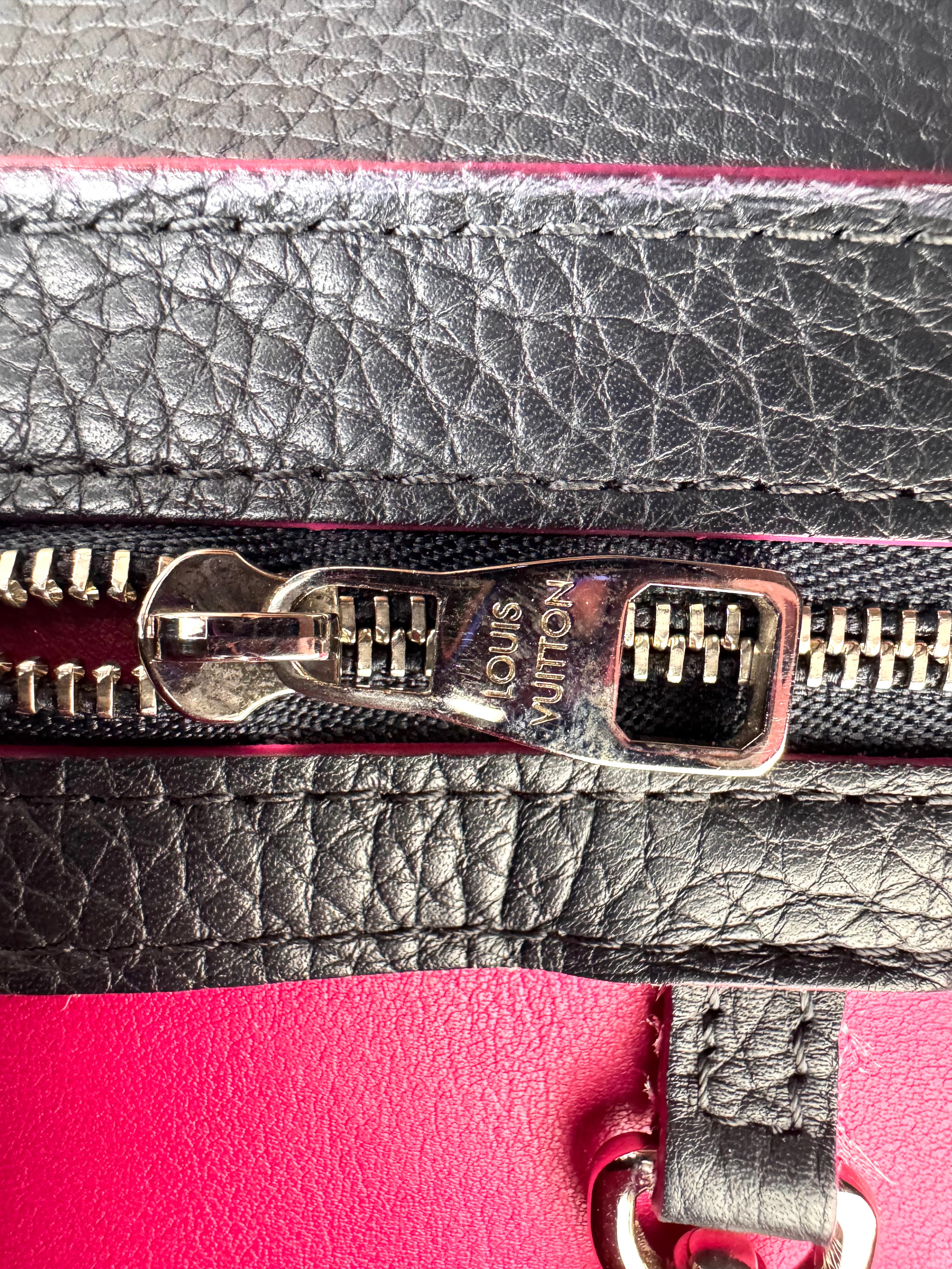 Louis Vuitton Capucines Black Leather Handle Bag LV2779