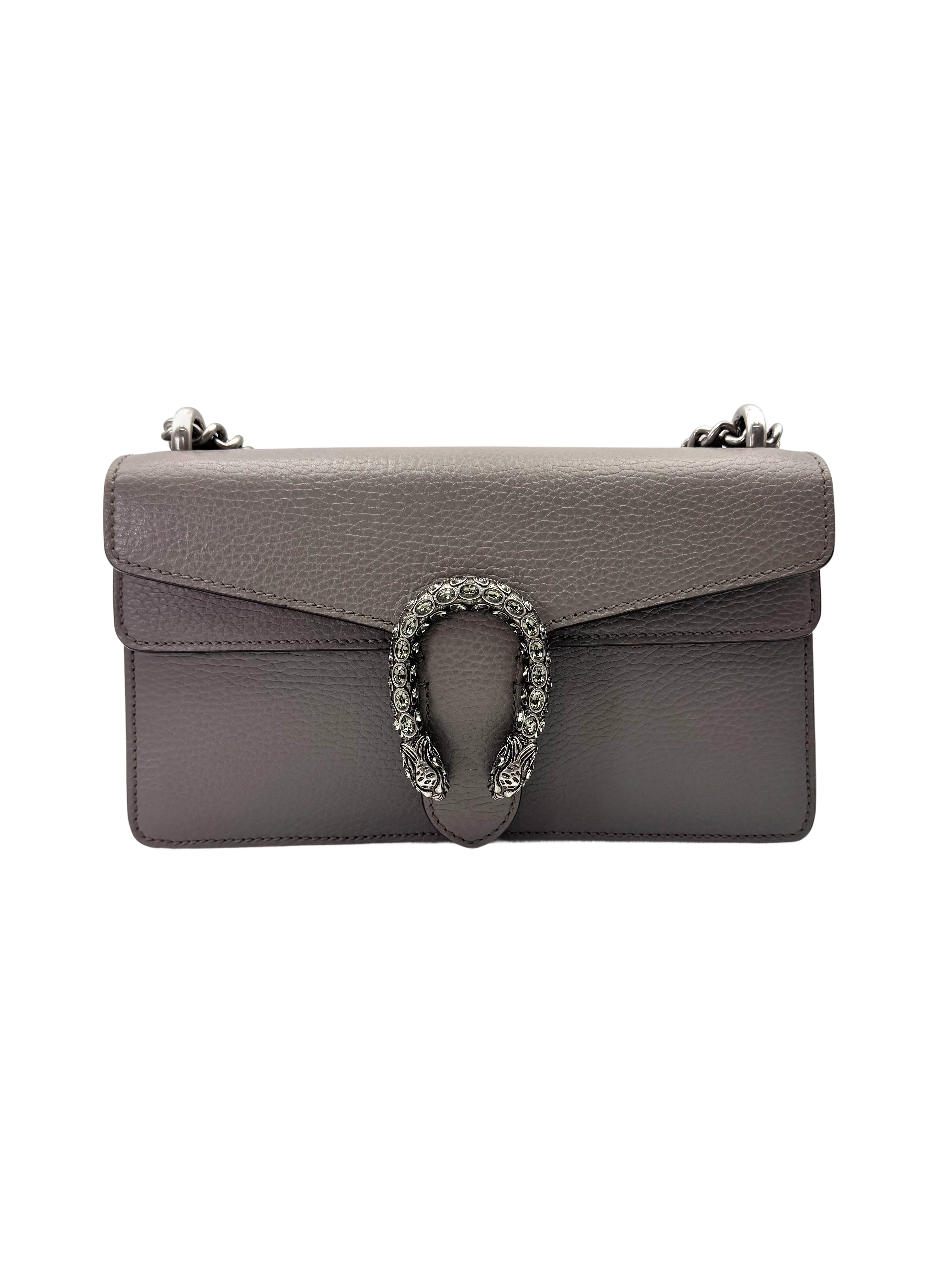 Gucci Dionysus Grey Leather Shoulder Bag GG1054