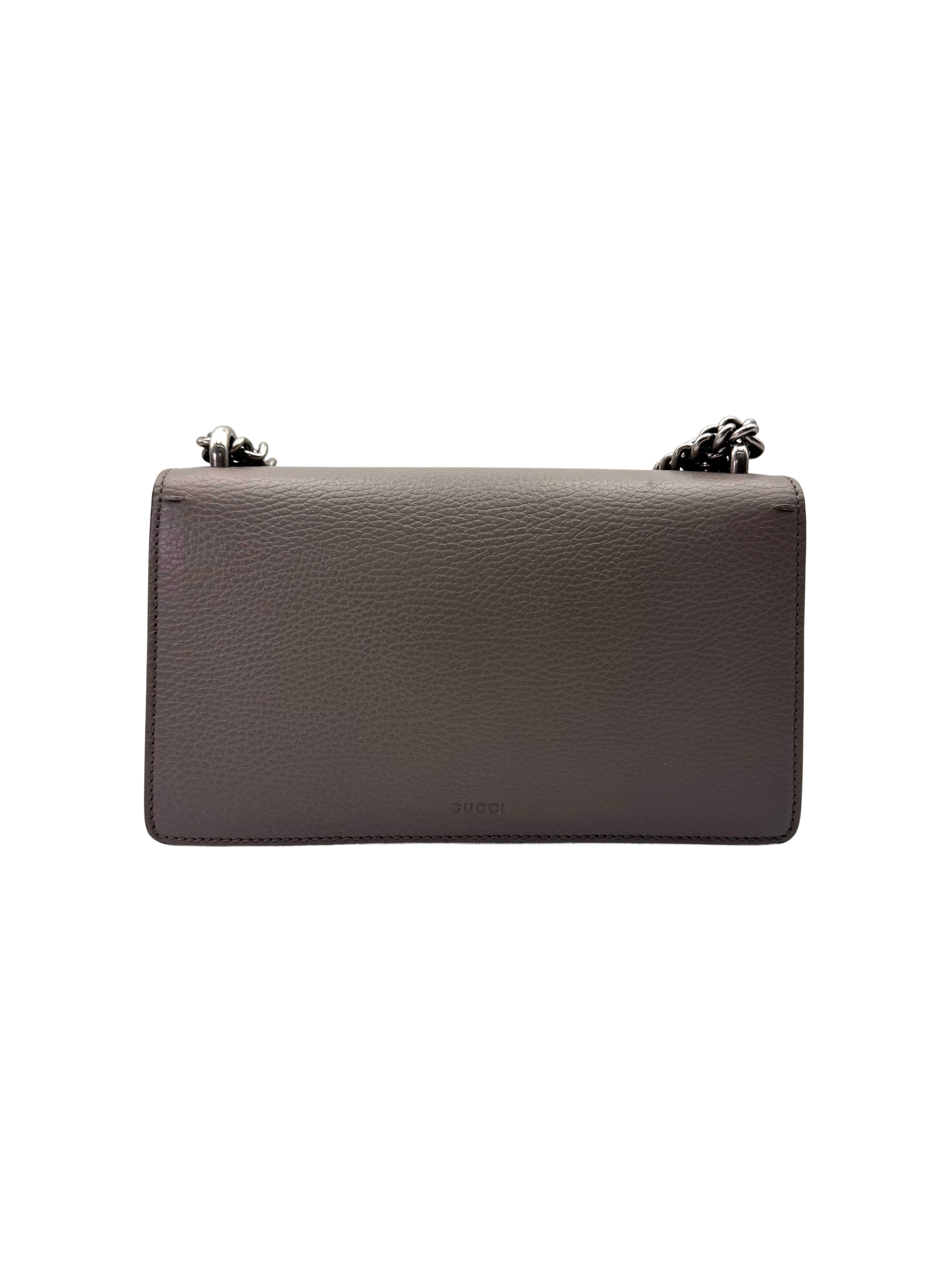 Gucci Dionysus Grey Leather Shoulder Bag GG1054