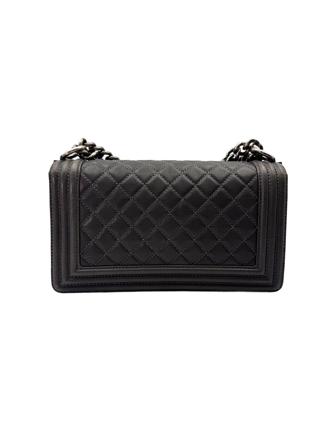 Chanel Paris-Dallas LeBoy Black Quilted Leather Flap Bag With Silver Buckle(19***18) CC1994