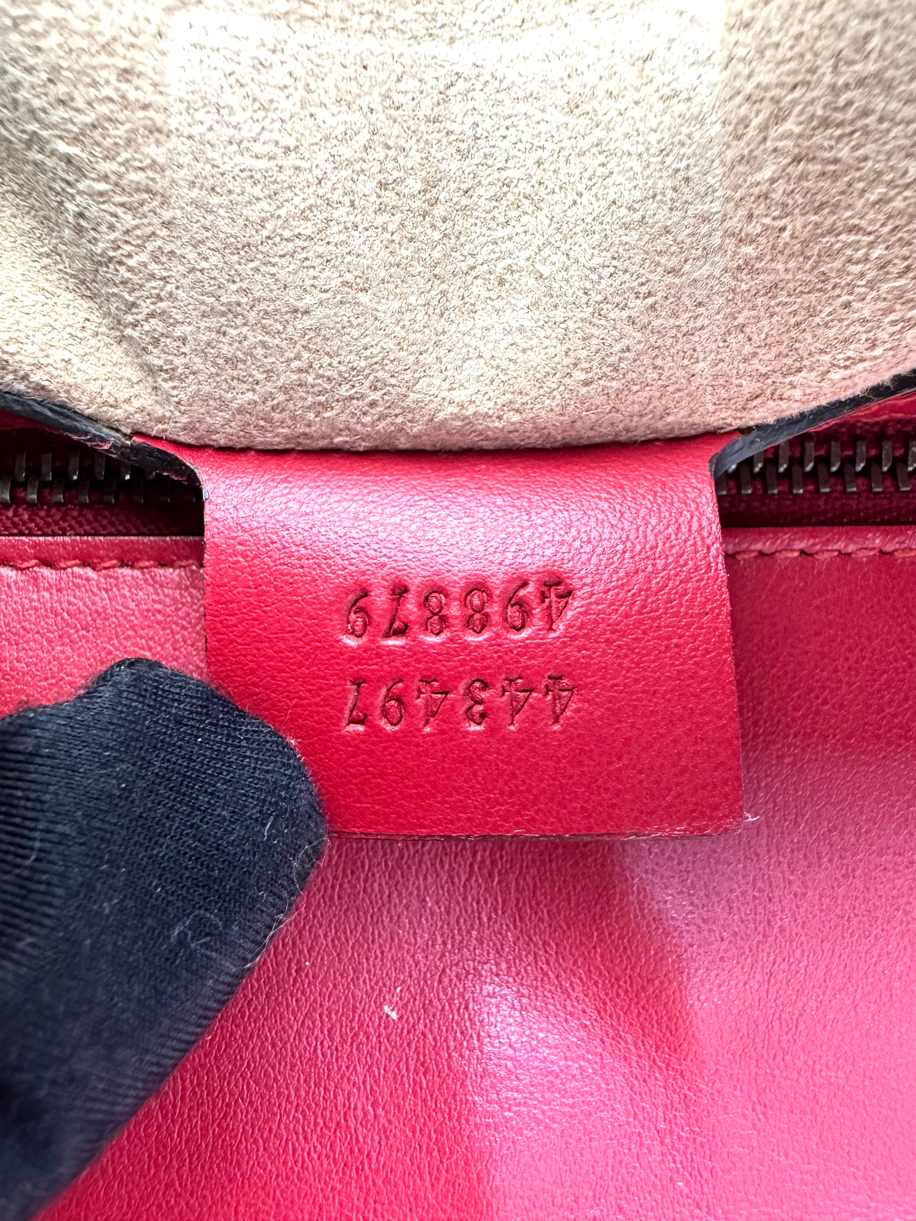 Gucci GG Marmont Red Matelasse Leather Shoulder Bag GG1048