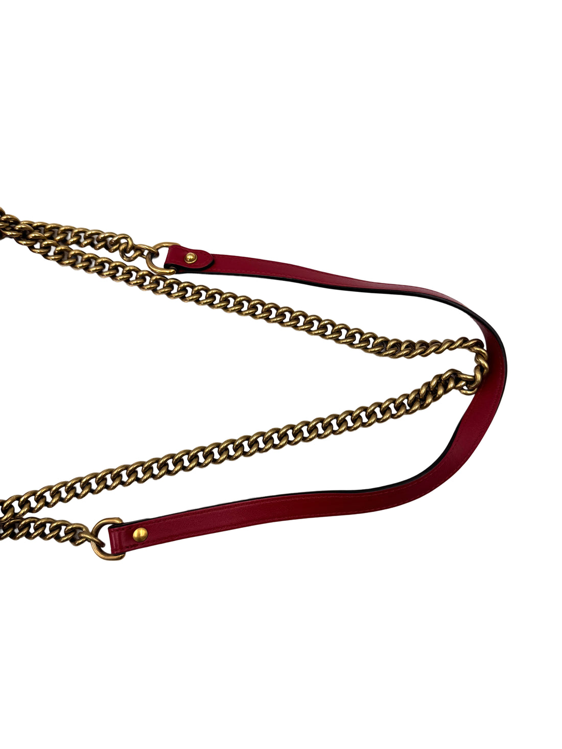 Gucci GG Marmont Red Matelasse Leather Shoulder Bag GG1048