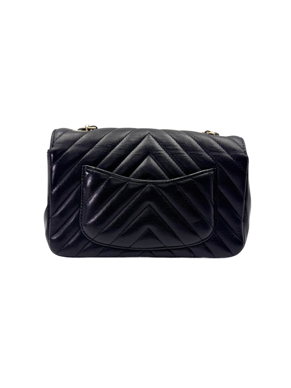 Chanel Classic Flap Black Chevron Quilted Leather Shoulder Bag With Gold Buckle(24***03) CC1993