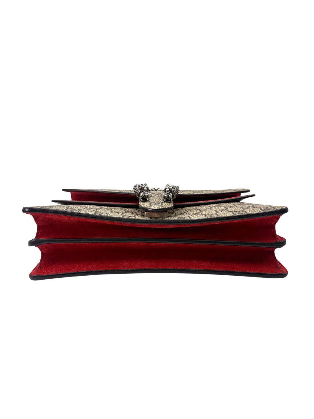 Gucci Dionysus GG Supreme Canvas Shoulder Bag With Red Tirm GG1051