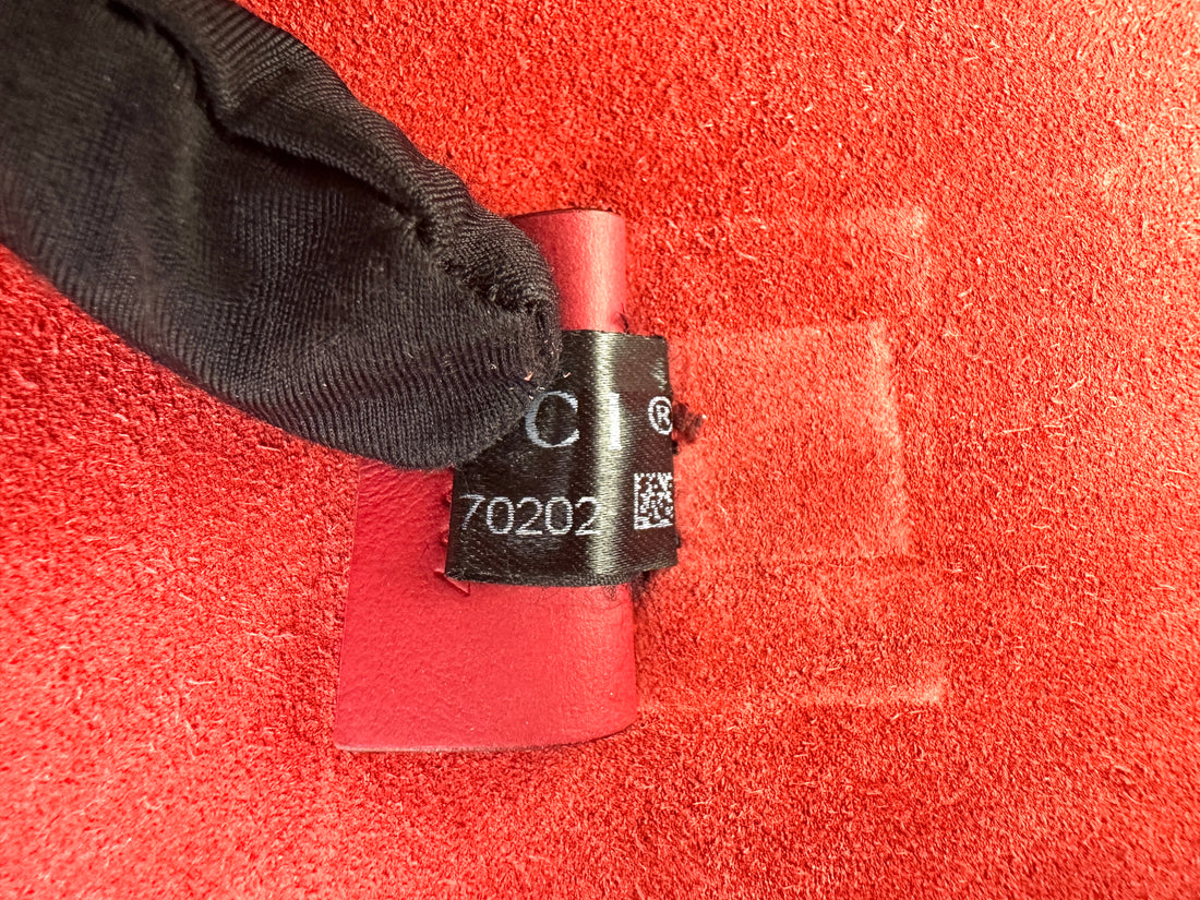 Gucci Dionysus GG Supreme Canvas Shoulder Bag With Red Tirm GG1051