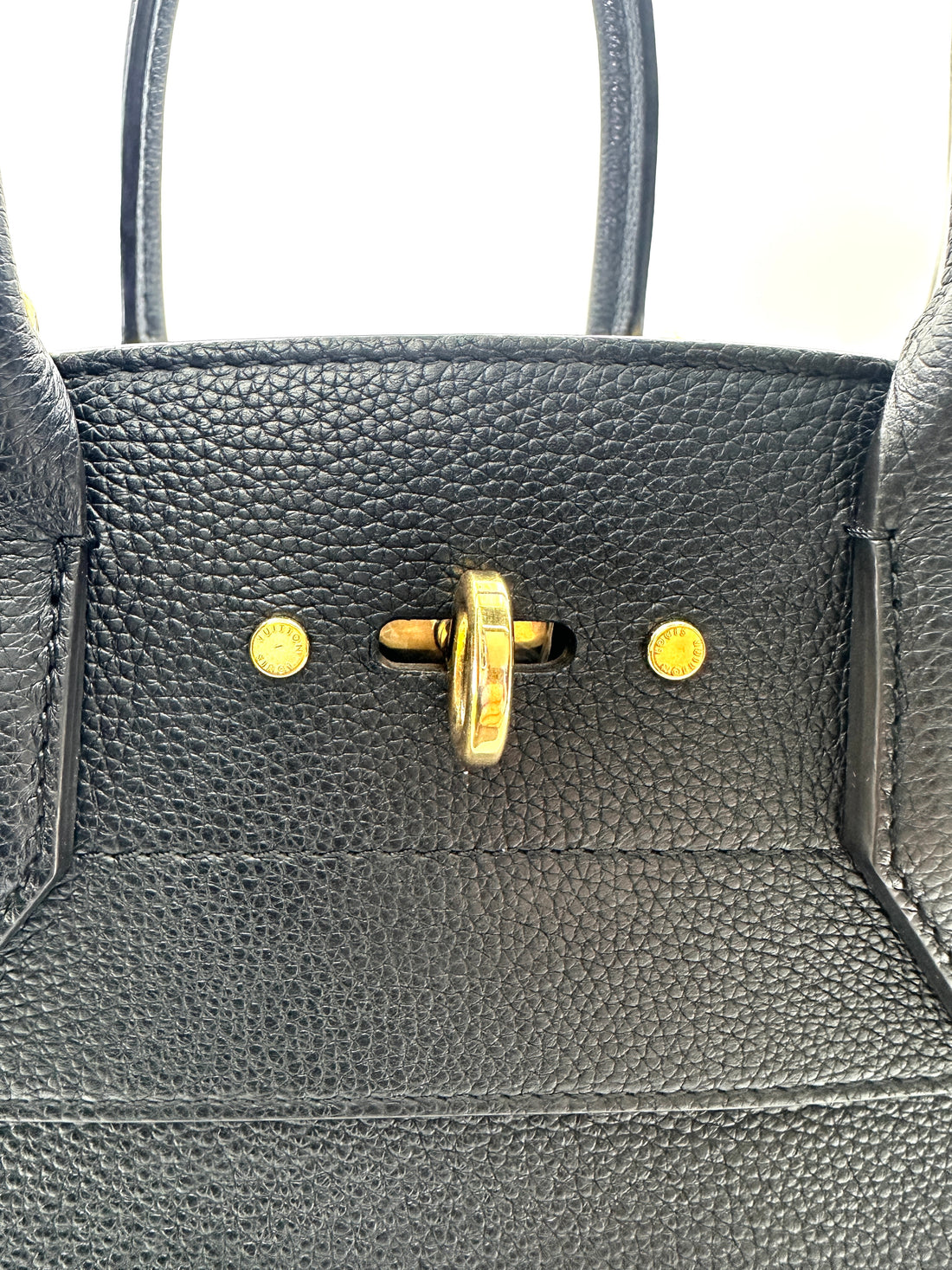 Louis Vuitton City Steamer Black Grained Leather Handle Bag LV2782