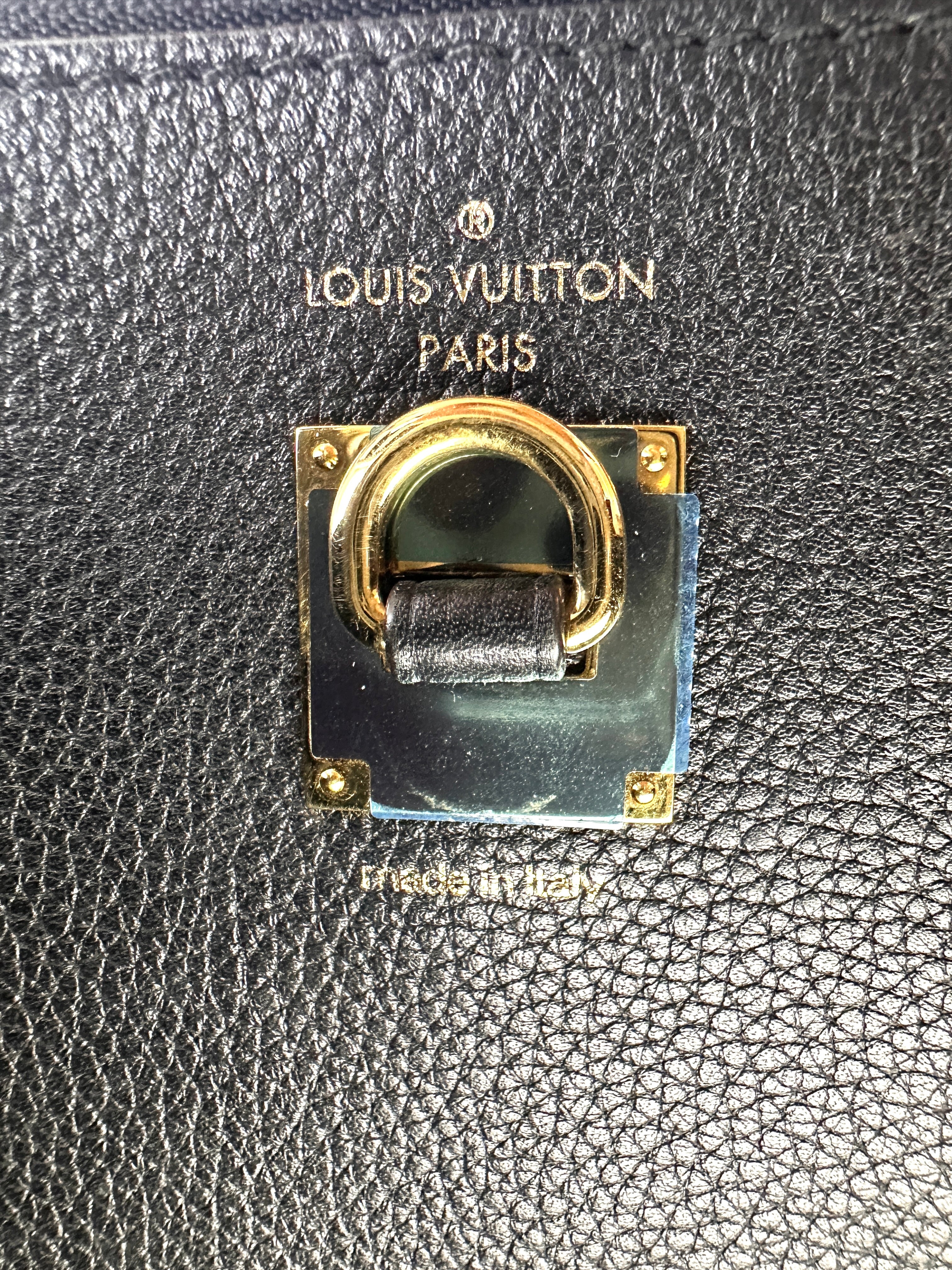 Louis Vuitton City Steamer Black Grained Leather Handle Bag LV2782