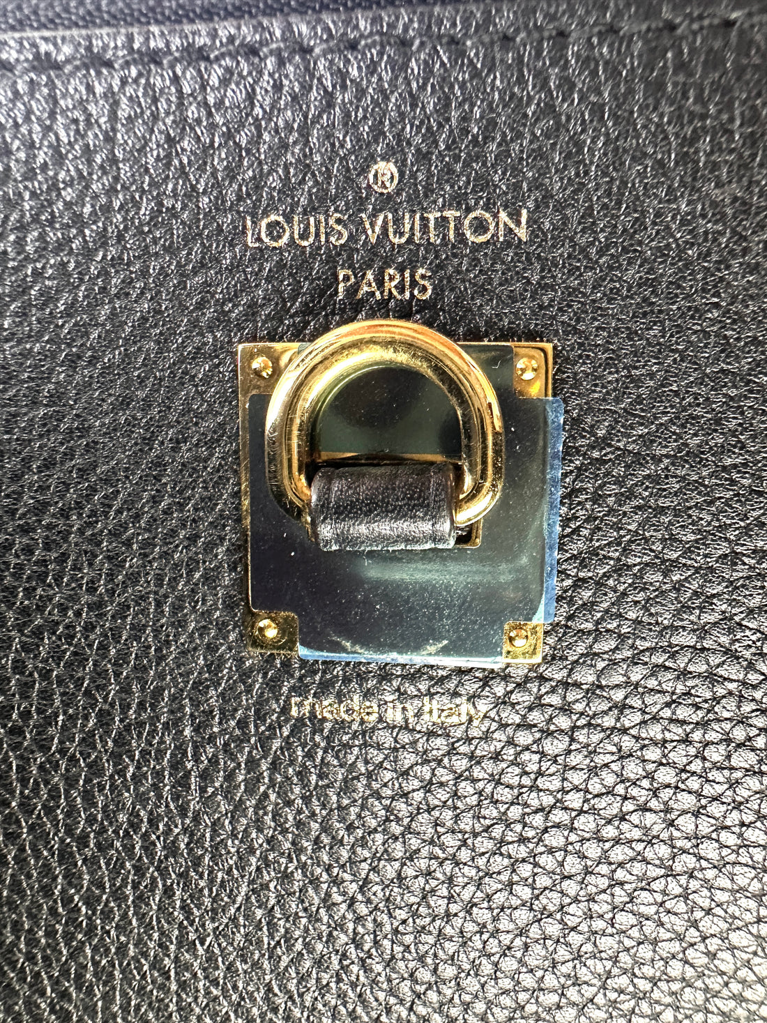 Louis Vuitton City Steamer Black Grained Leather Handle Bag LV2782