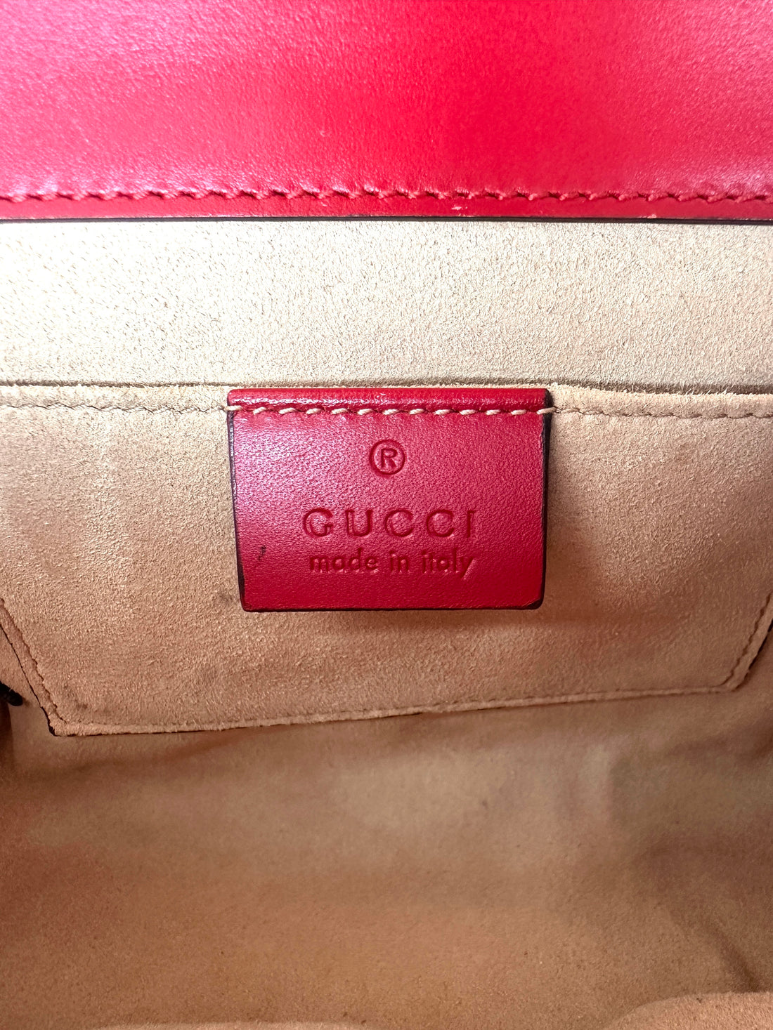 Gucci Padlock Red Guccissima Leather Shoulder Bag GG1057