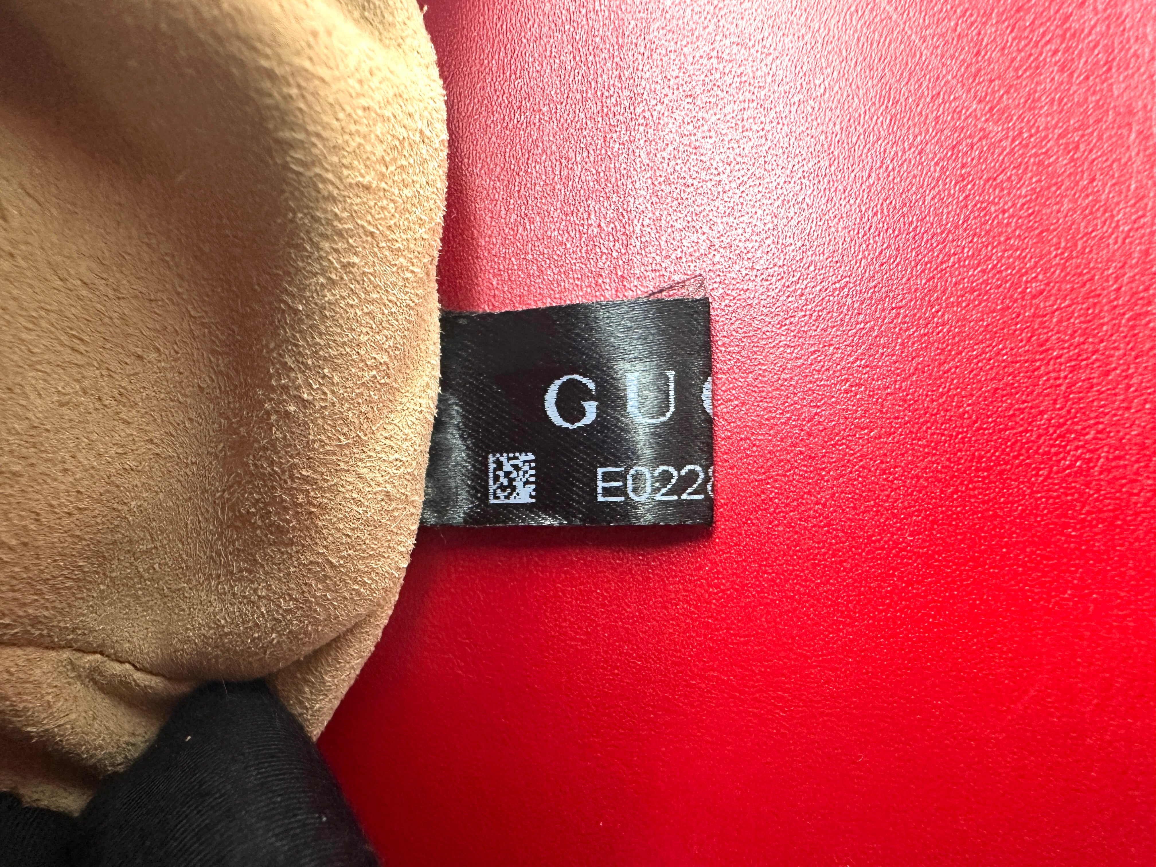 Gucci Padlock Red Guccissima Leather Shoulder Bag GG1057
