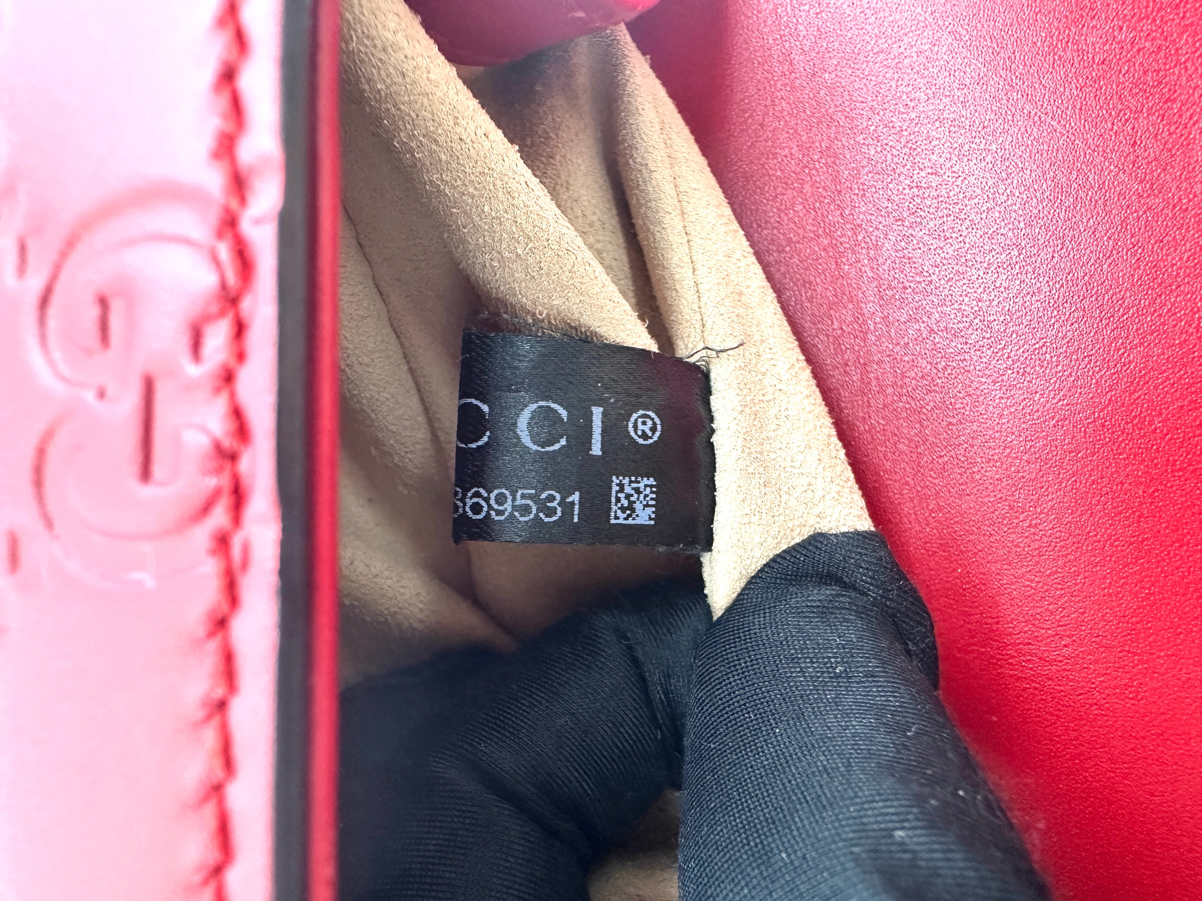 Gucci Padlock Red Guccissima Leather Shoulder Bag GG1057