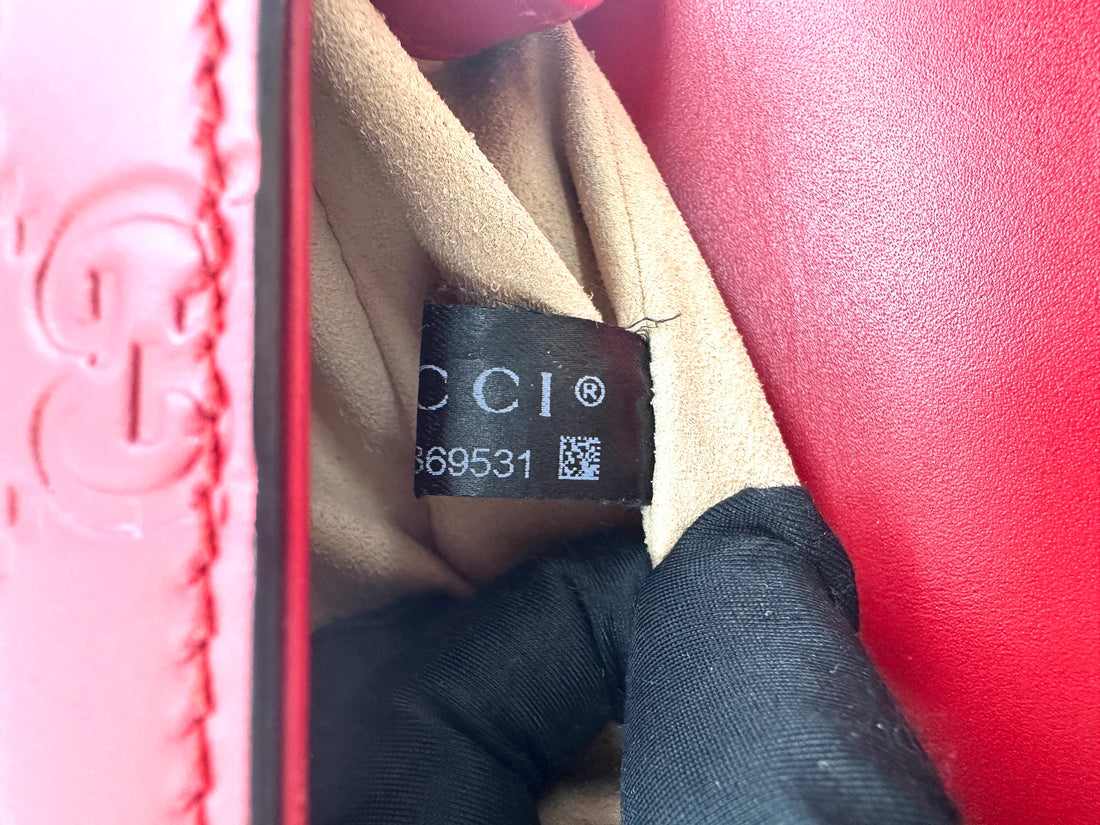 Gucci Padlock Red Guccissima Leather Shoulder Bag GG1057