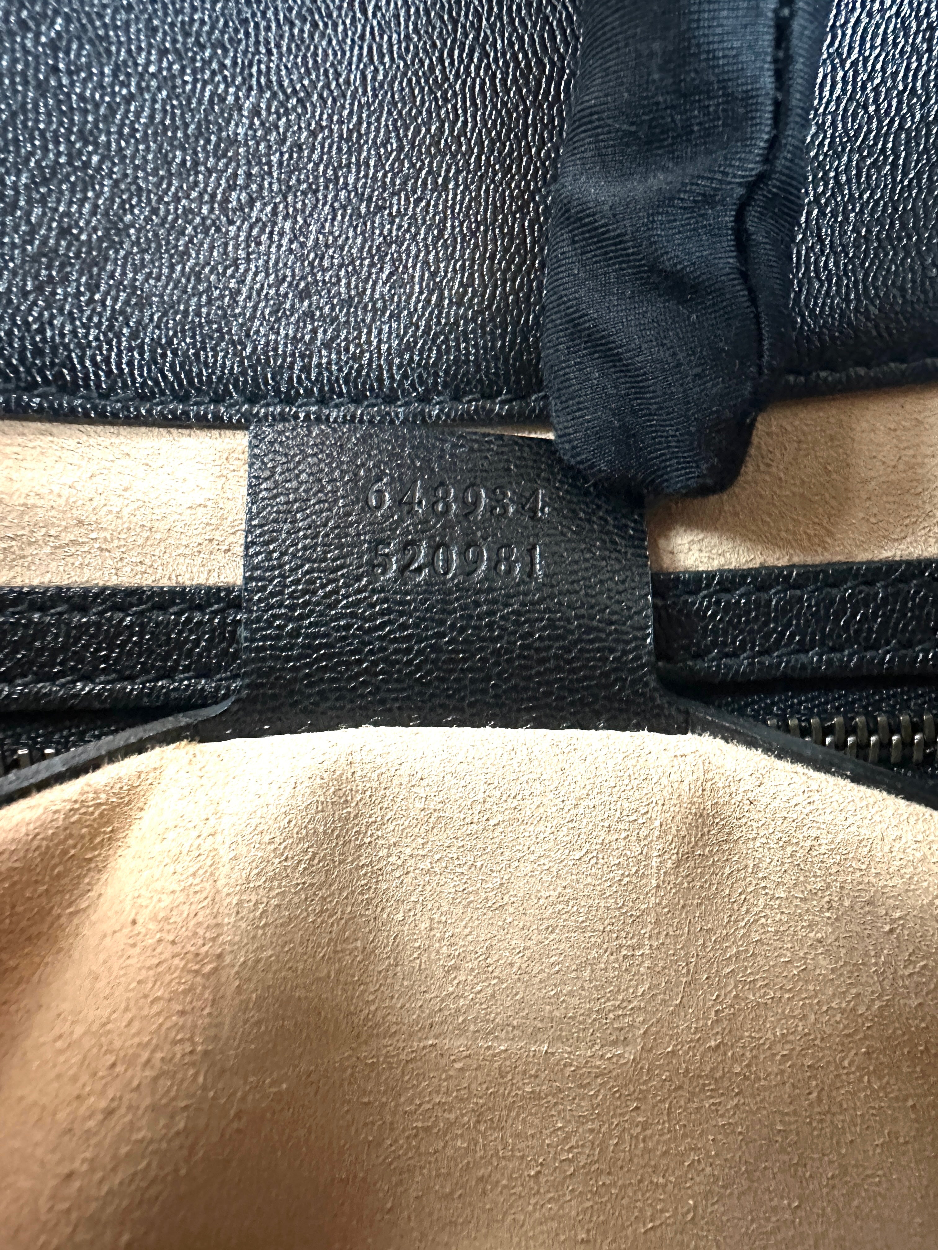 Gucci Dahlia Black Leather Shoulder Bag GG1056