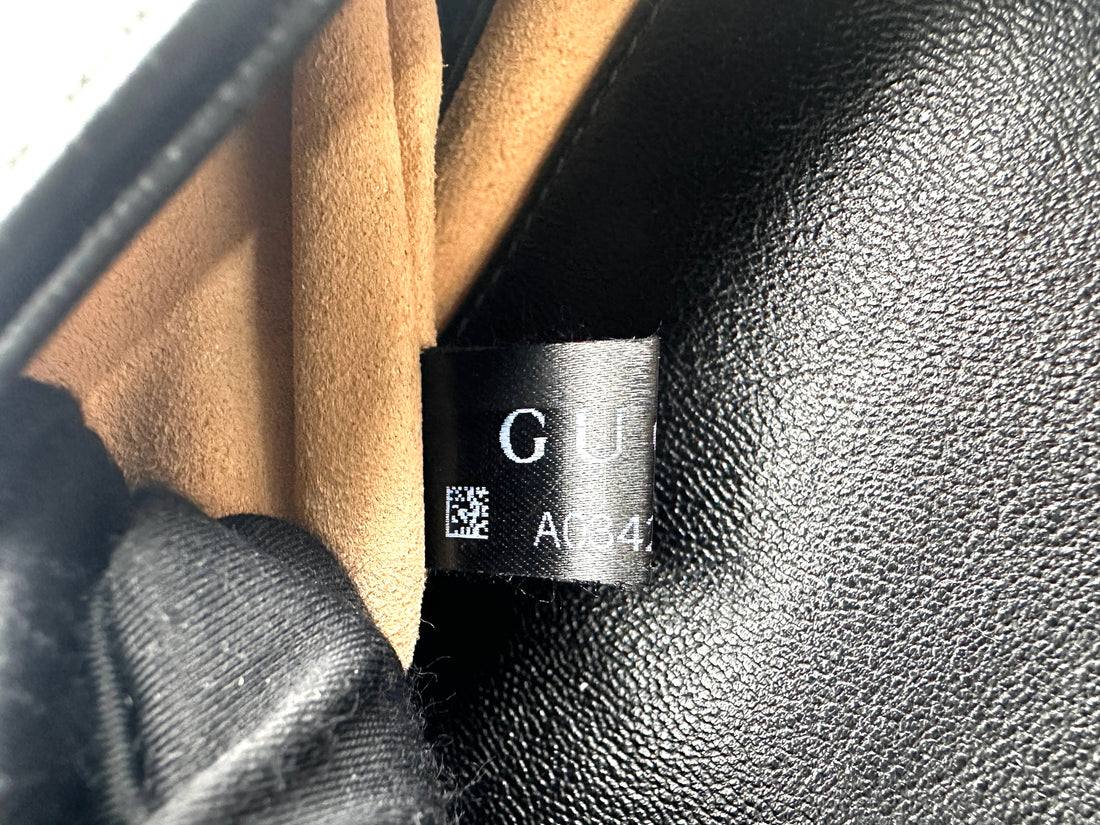 Gucci Dahlia Black Leather Shoulder Bag GG1056