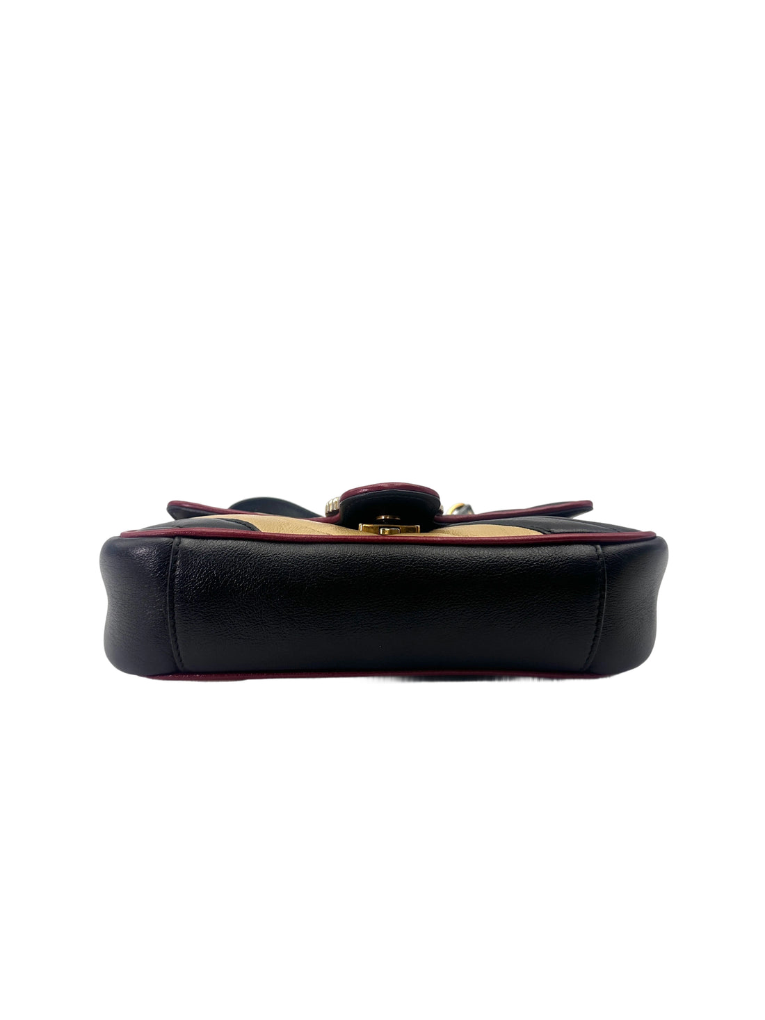 Gucci GG Marmont Beige/Black Leather Shoulder Bag GG1053