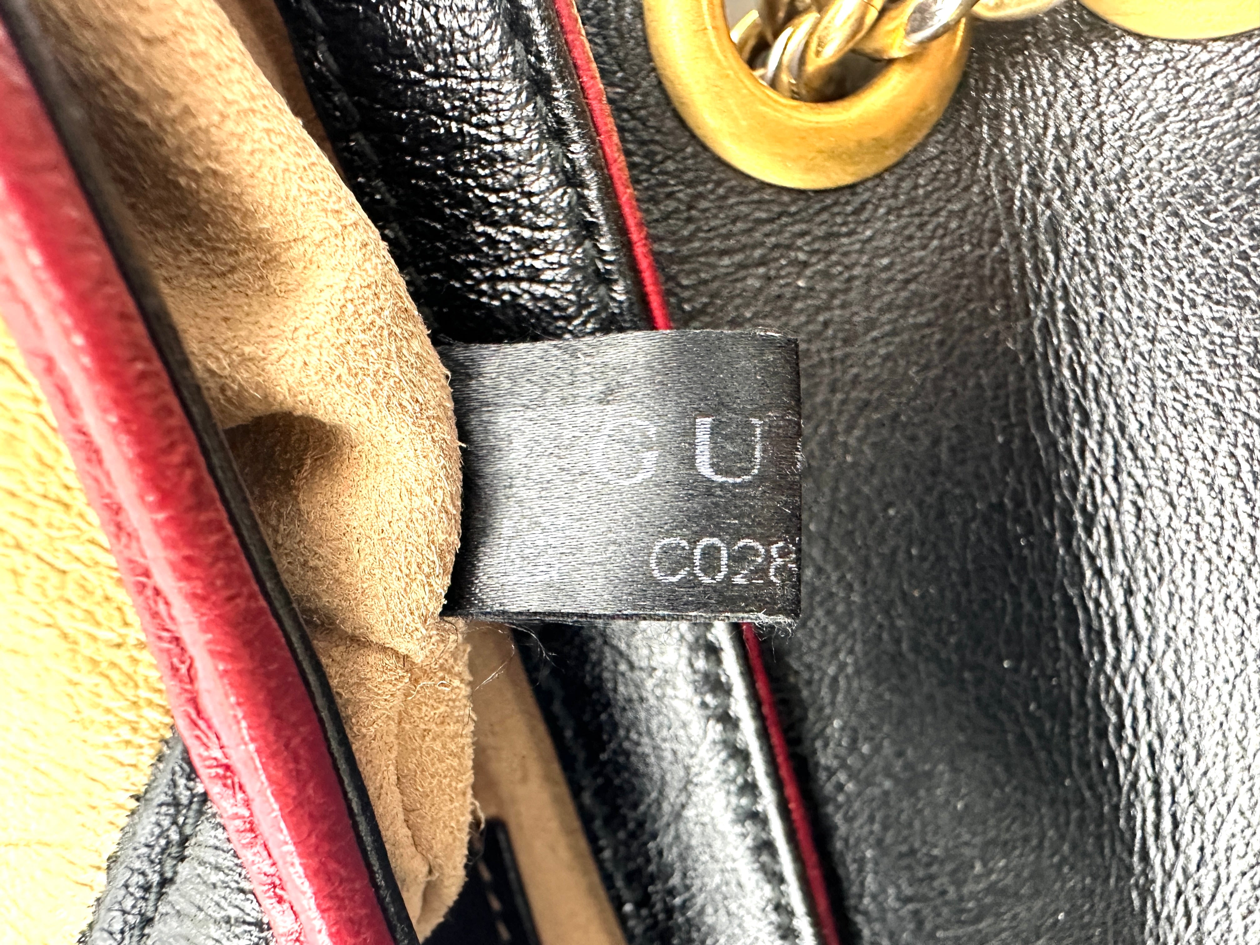 Gucci GG Marmont Beige/Black Leather Shoulder Bag GG1053