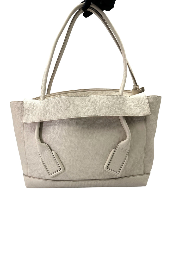 Bottega Veneta Arco White Leather Tote Handle Bag BV130