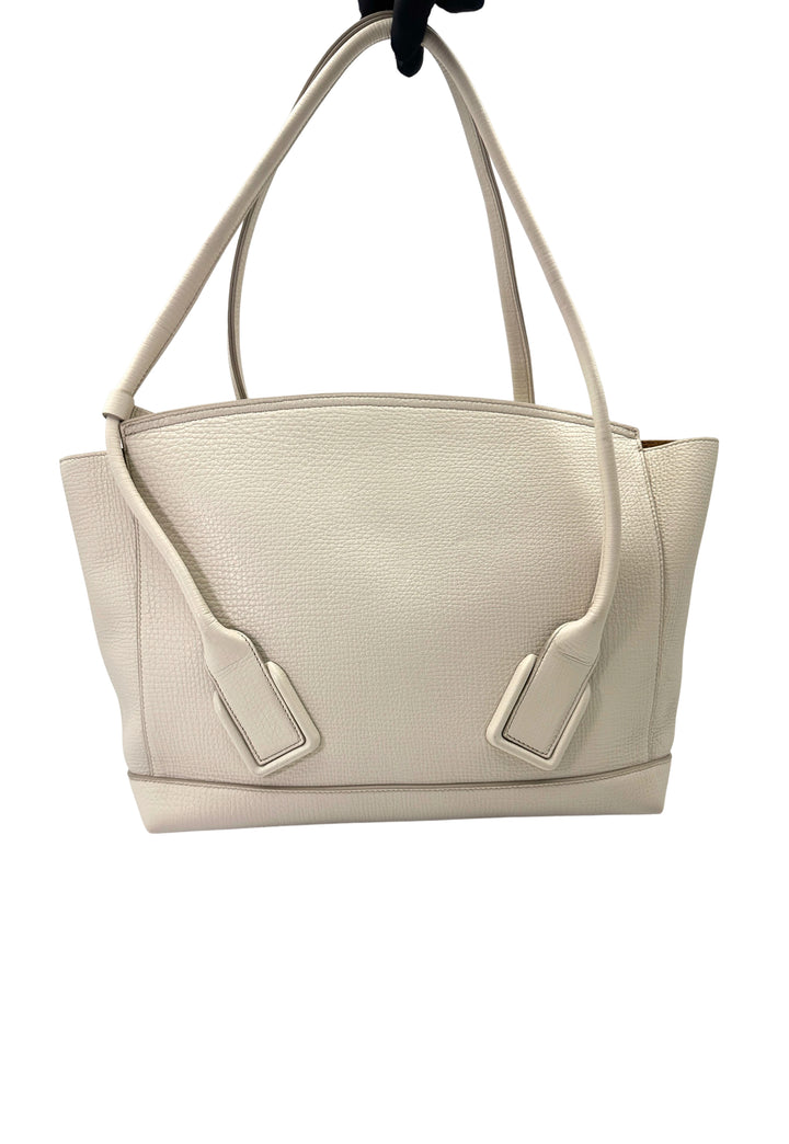 Bottega Veneta Arco White Leather Tote Handle Bag BV130