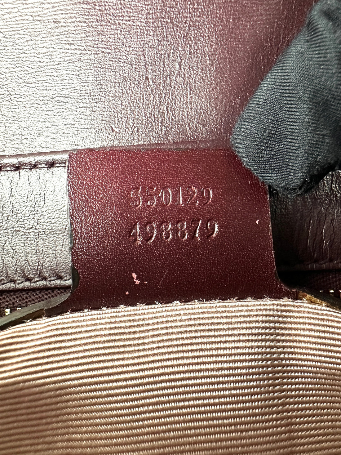 Gucci Arli Burgundy Leather Shoulder Bag GG1055