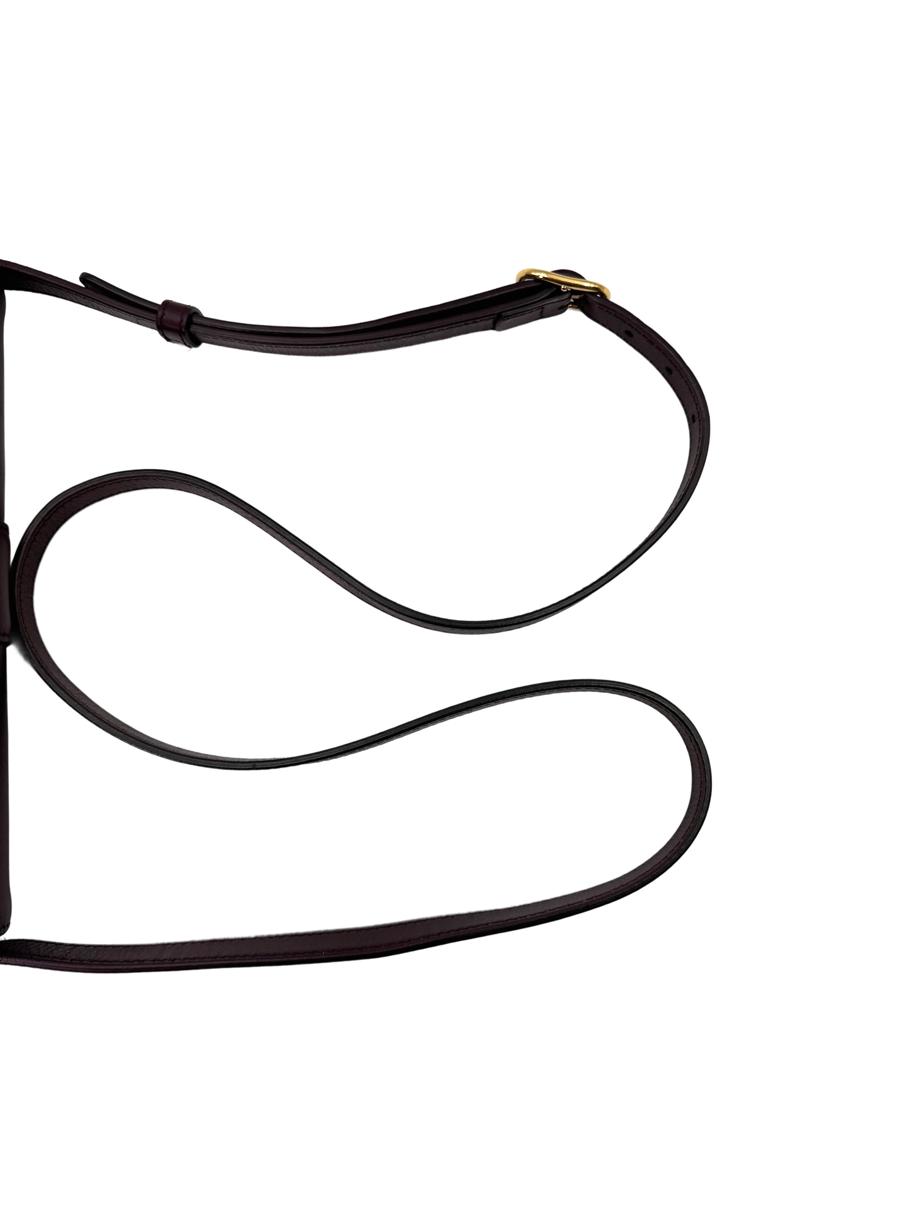 Gucci Arli Burgundy Leather Shoulder Bag GG1055