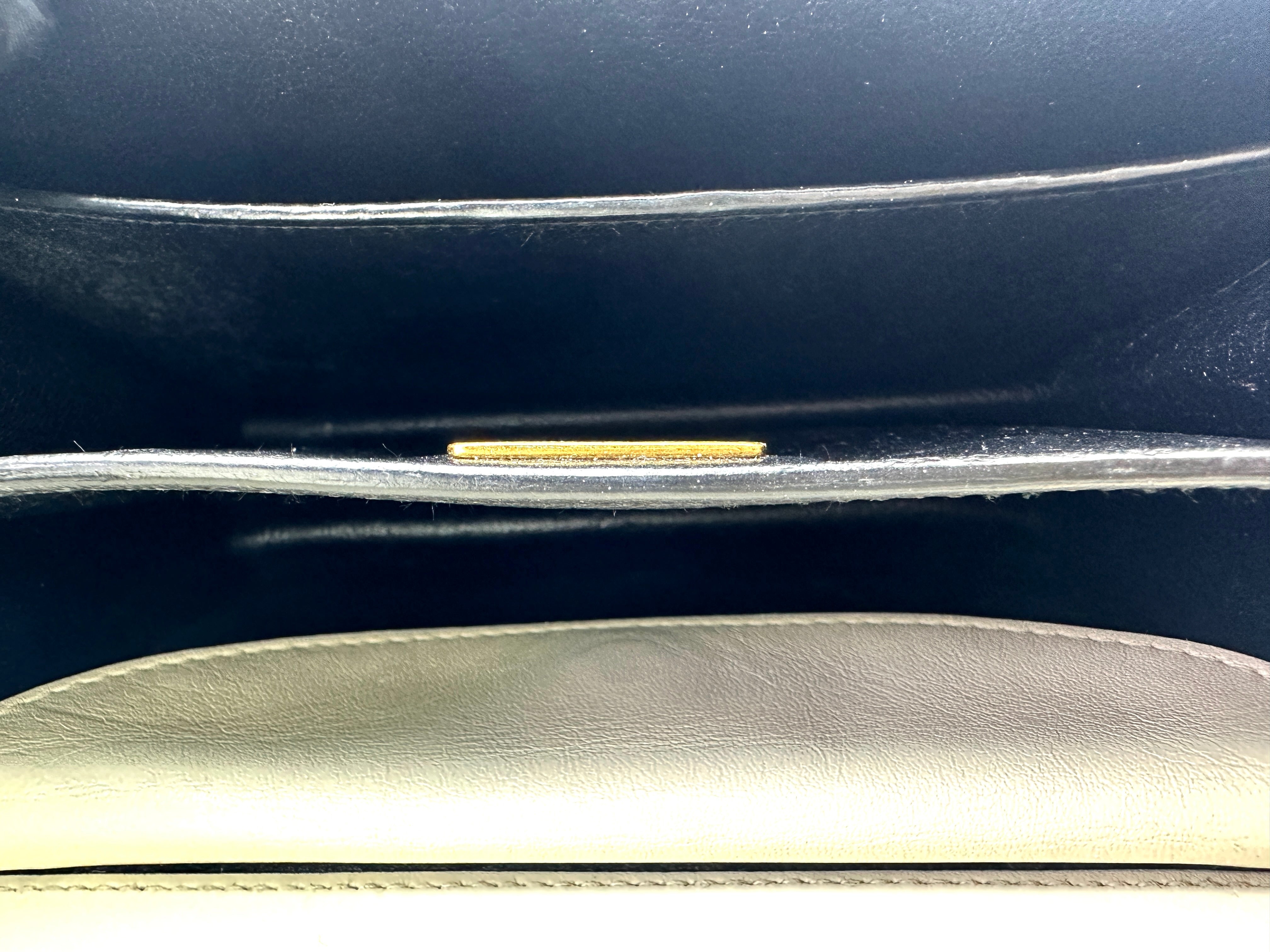 Prada Cahier Black/White Saffiano Leather Shoulder Bag With Gold Hardware PR358