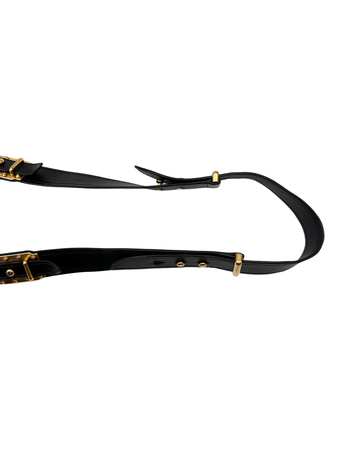 Prada Cahier Black/White Saffiano Leather Shoulder Bag With Gold Hardware PR358