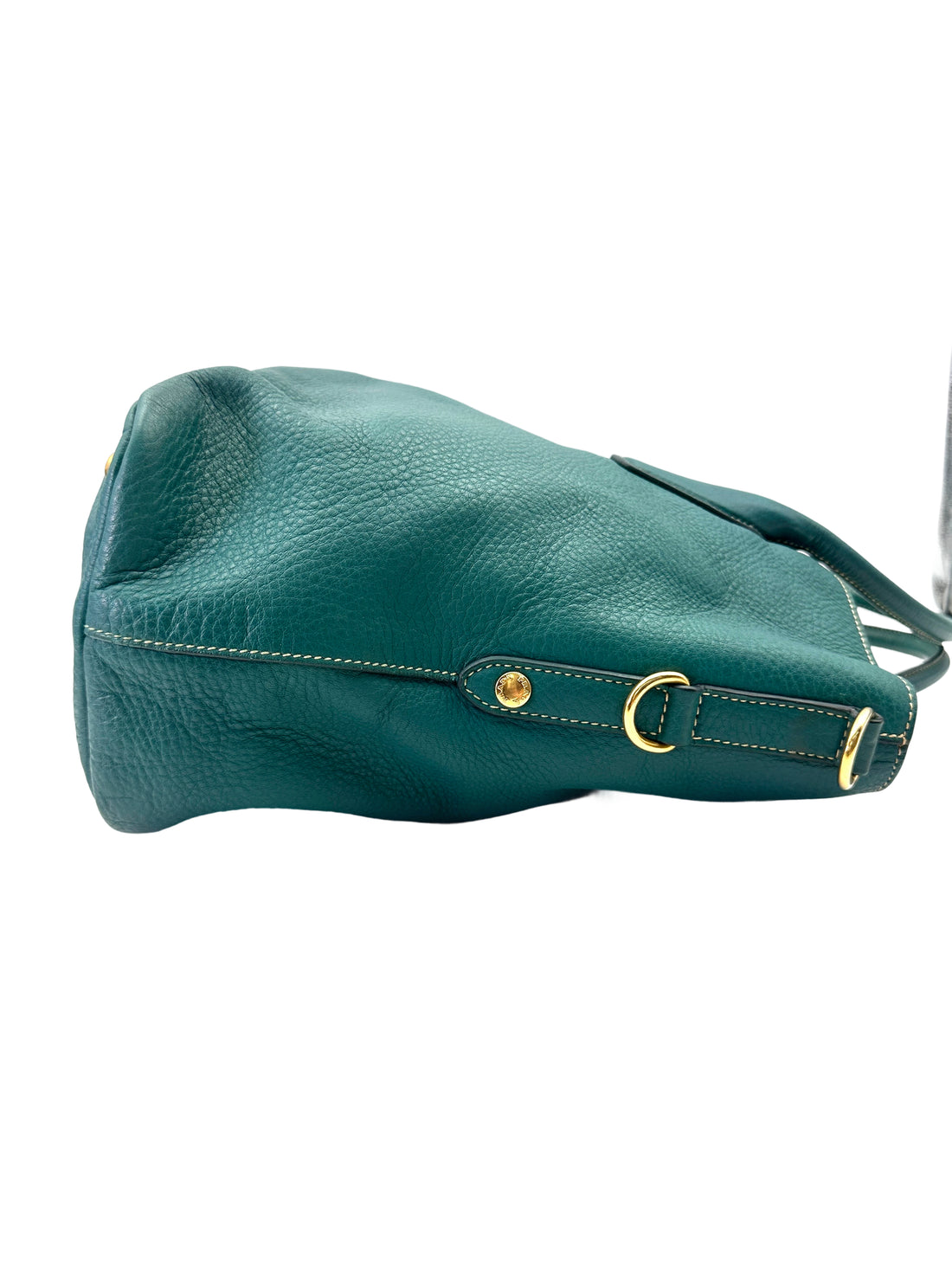 Prada Vitello Daino Green Leather Handle Bag PR359