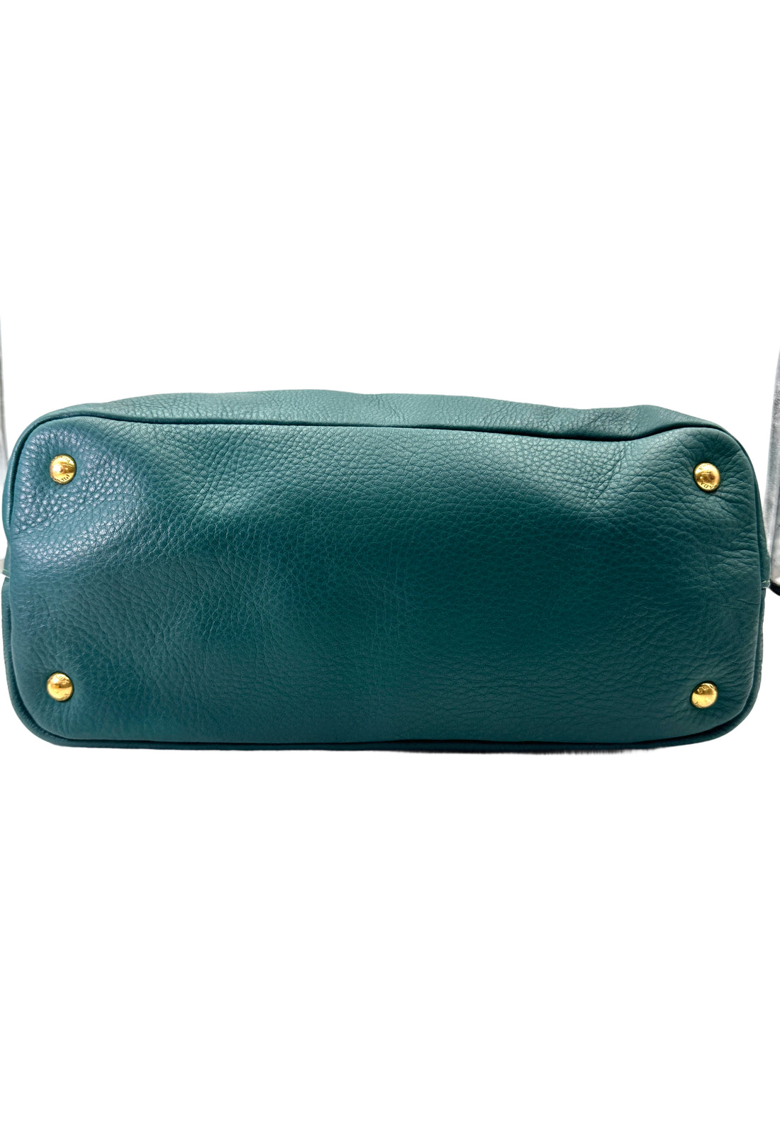 Prada Vitello Daino Green Leather Handle Bag PR359