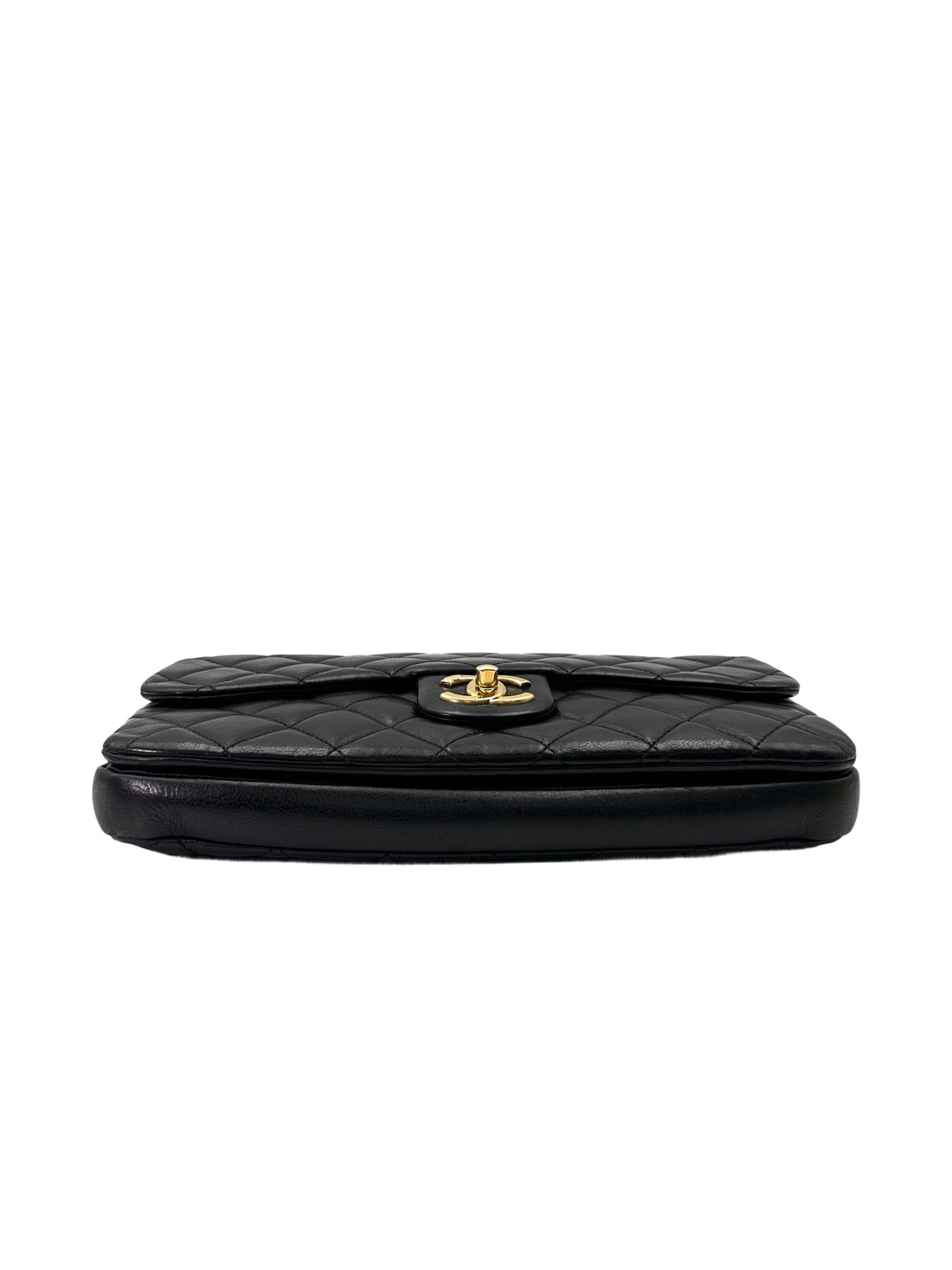 Chanel 13K Classic Flap Black Quilted Leather Shoulder Bag With Gold Buckle(17***61) IRIS228