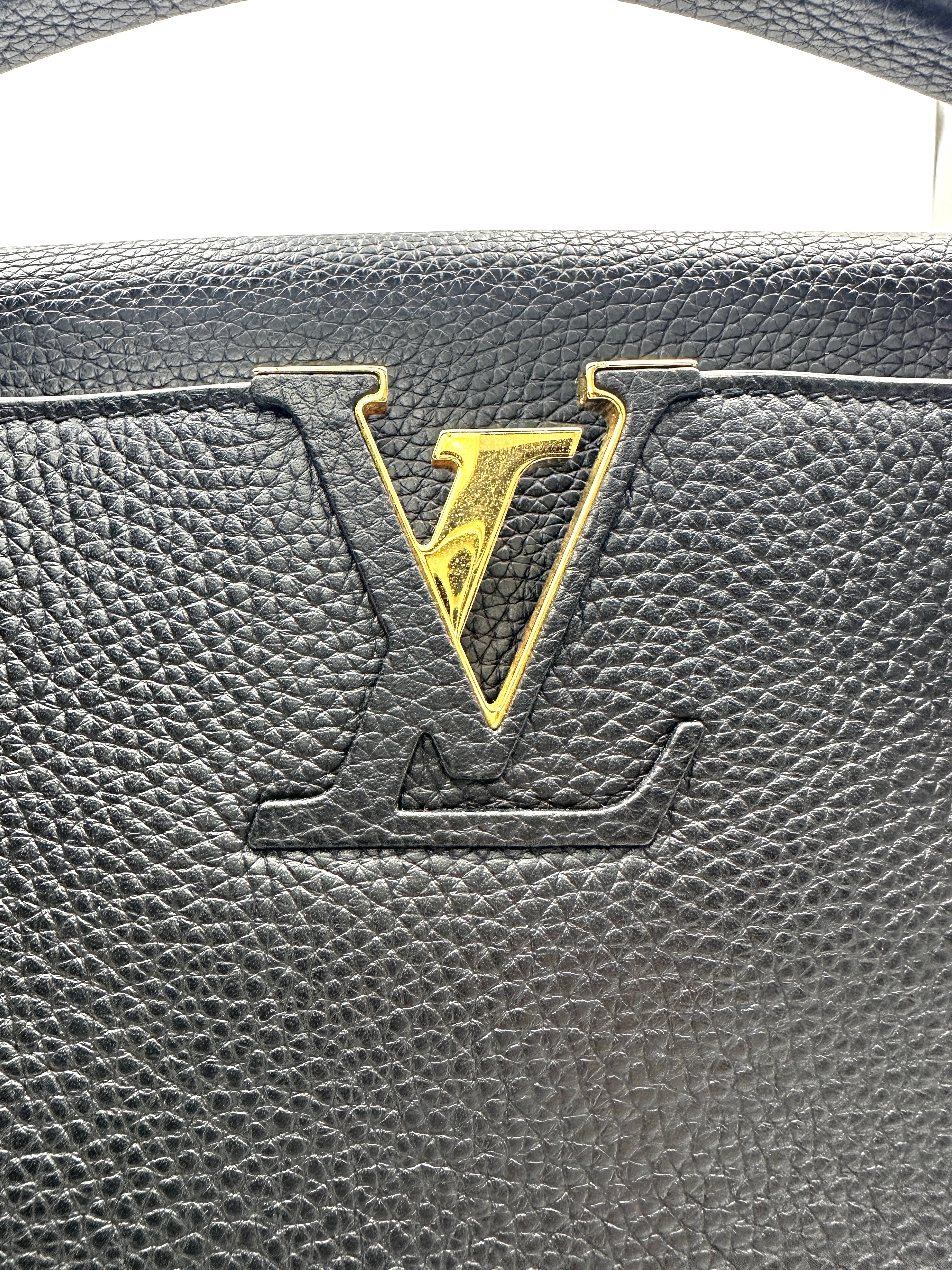 Louis Vuitton Capucines GM Black Leather Handle Bag LV2792