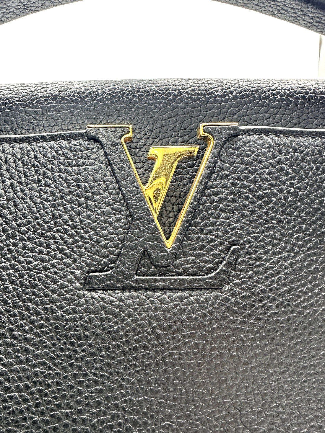 Louis Vuitton Capucines GM Black Leather Handle Bag LV2792