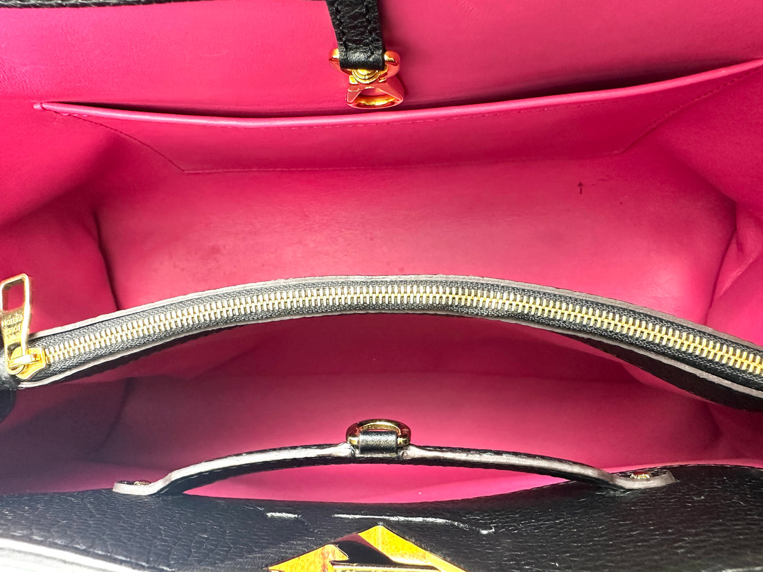 Louis Vuitton Capucines GM Black Leather Handle Bag LV2792