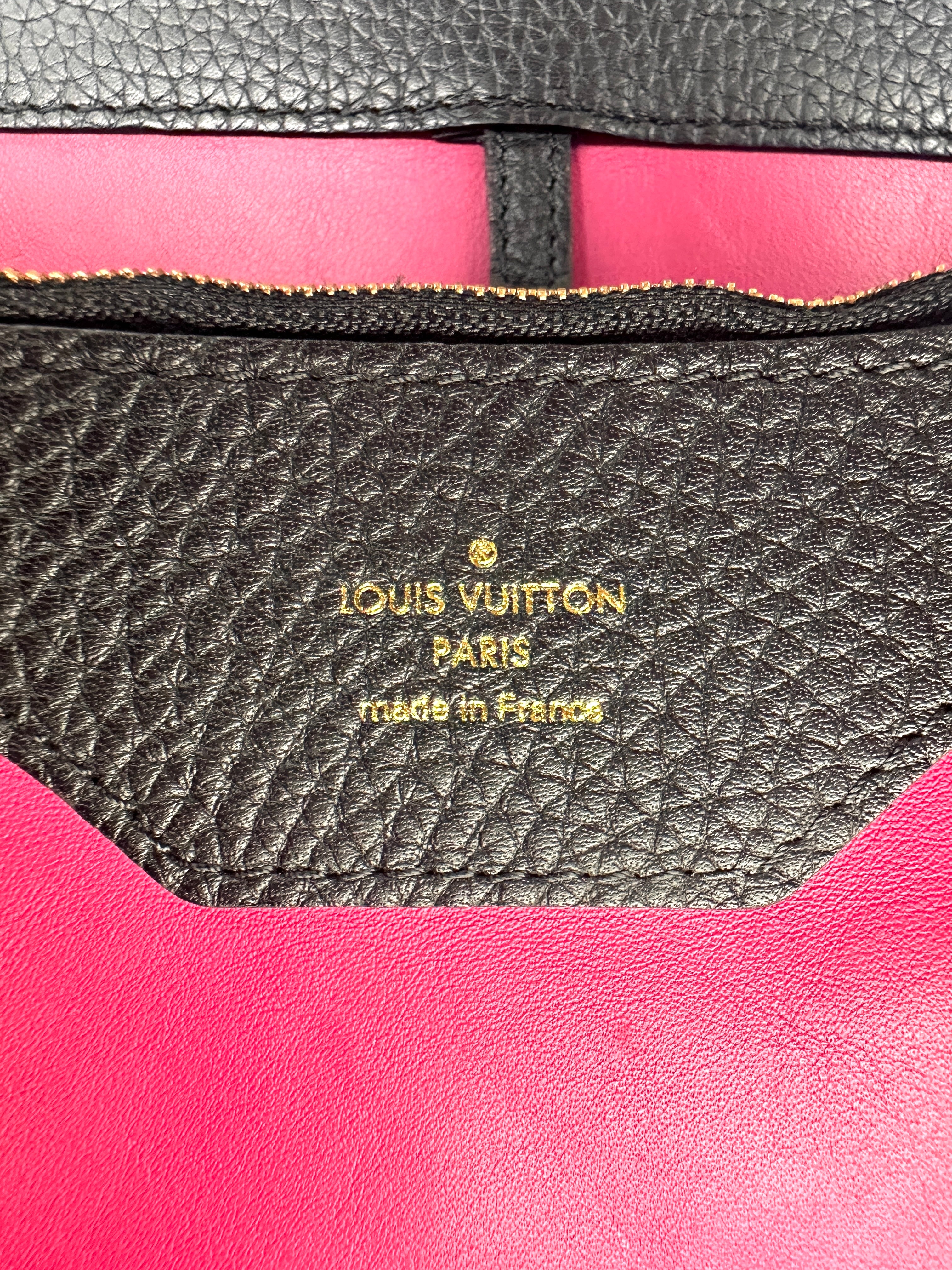 Louis Vuitton Capucines GM Black Leather Handle Bag LV2792