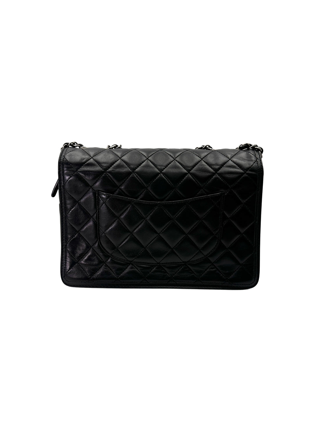 Chanel Classic Flap Black Quilted Lambskin Shoulder Bag With Gold Buckle(18***22) IRIS229