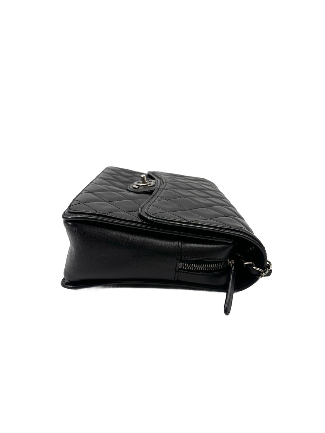 Chanel Classic Flap Black Quilted Lambskin Shoulder Bag With Gold Buckle(18***22) IRIS229