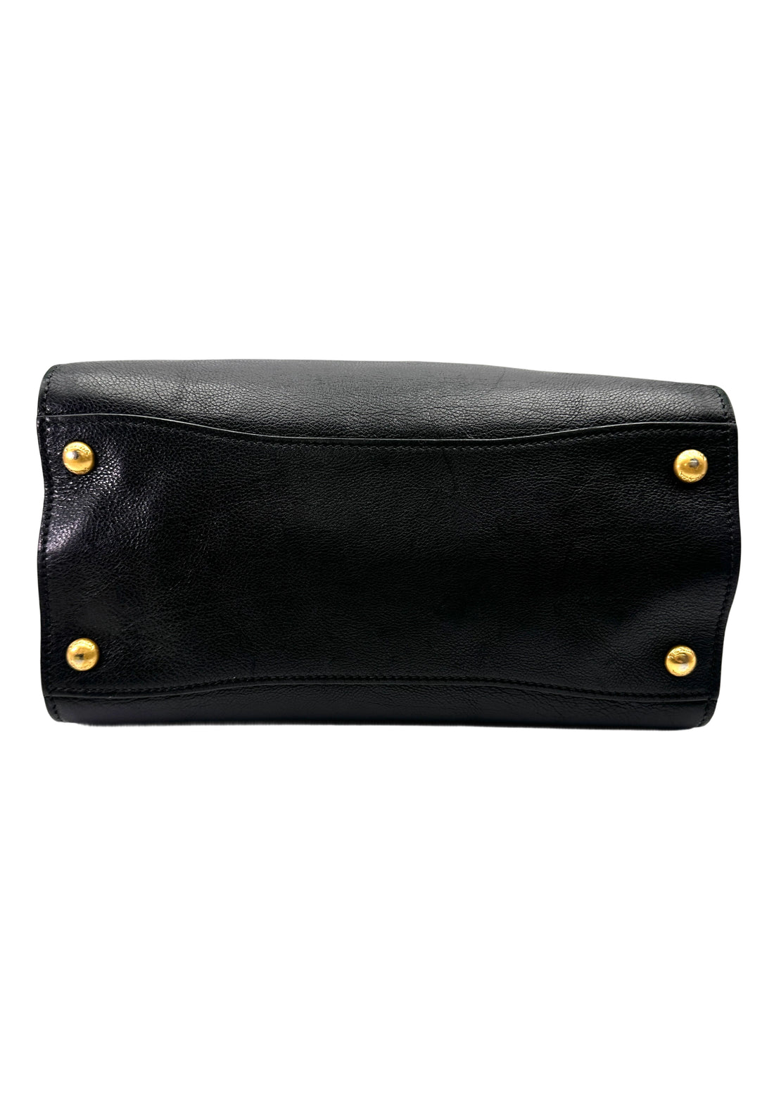 Prada 2Way Black Leather Handle Bag PR362