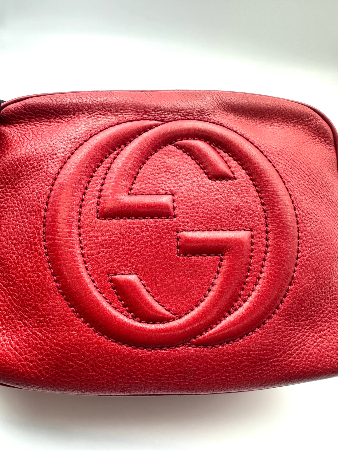 Gucci Soho Disco Red Leather Shoulder Bag GG1062