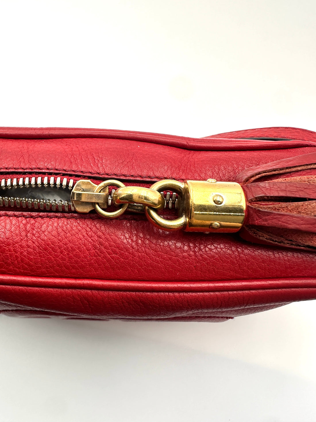 Gucci Soho Disco Red Leather Shoulder Bag GG1062