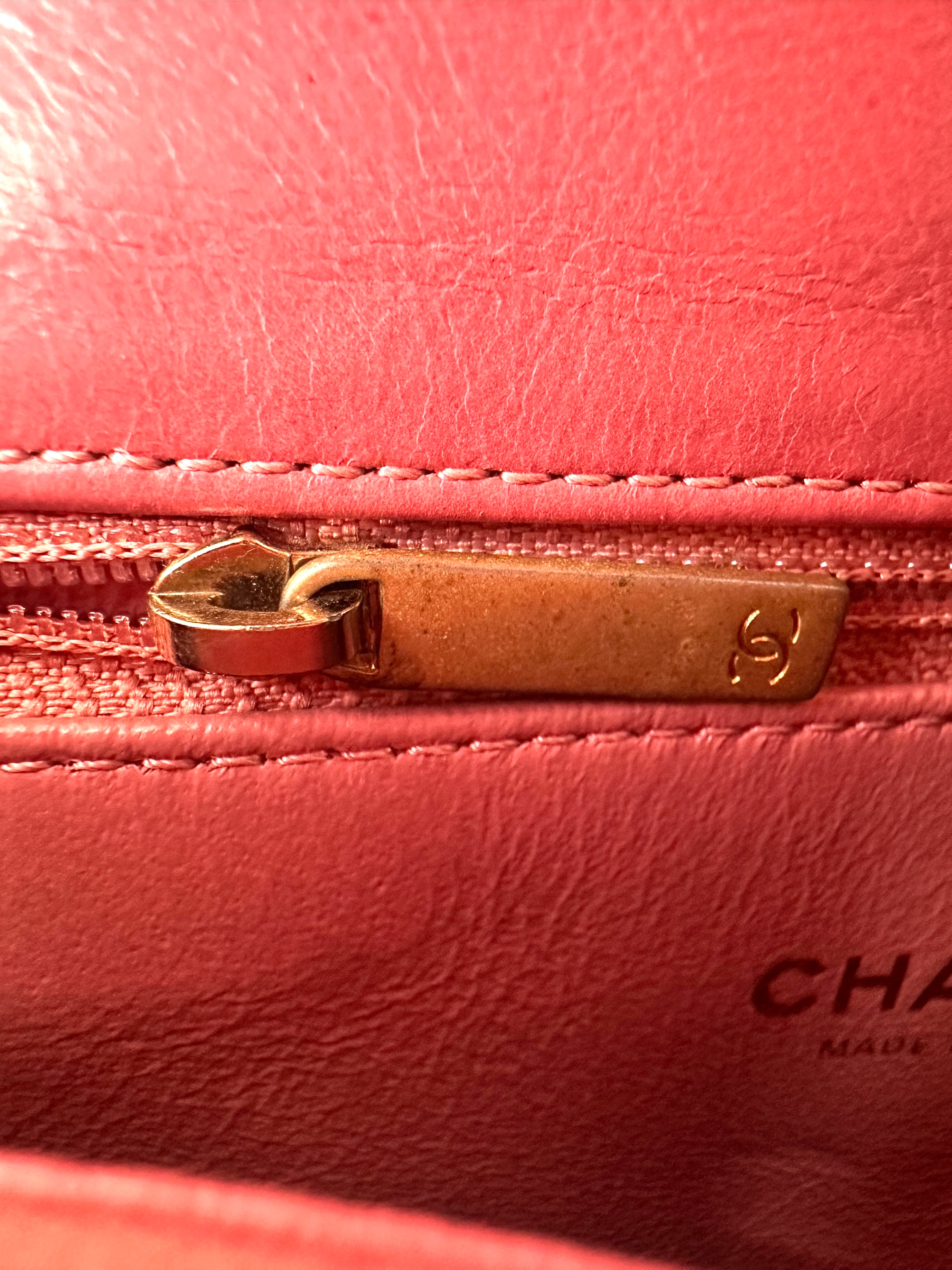 Chanel CoCo Handle Pink Chevron Quilted Calfskin Medium Size Shoulder Bag(25***39) CC1998