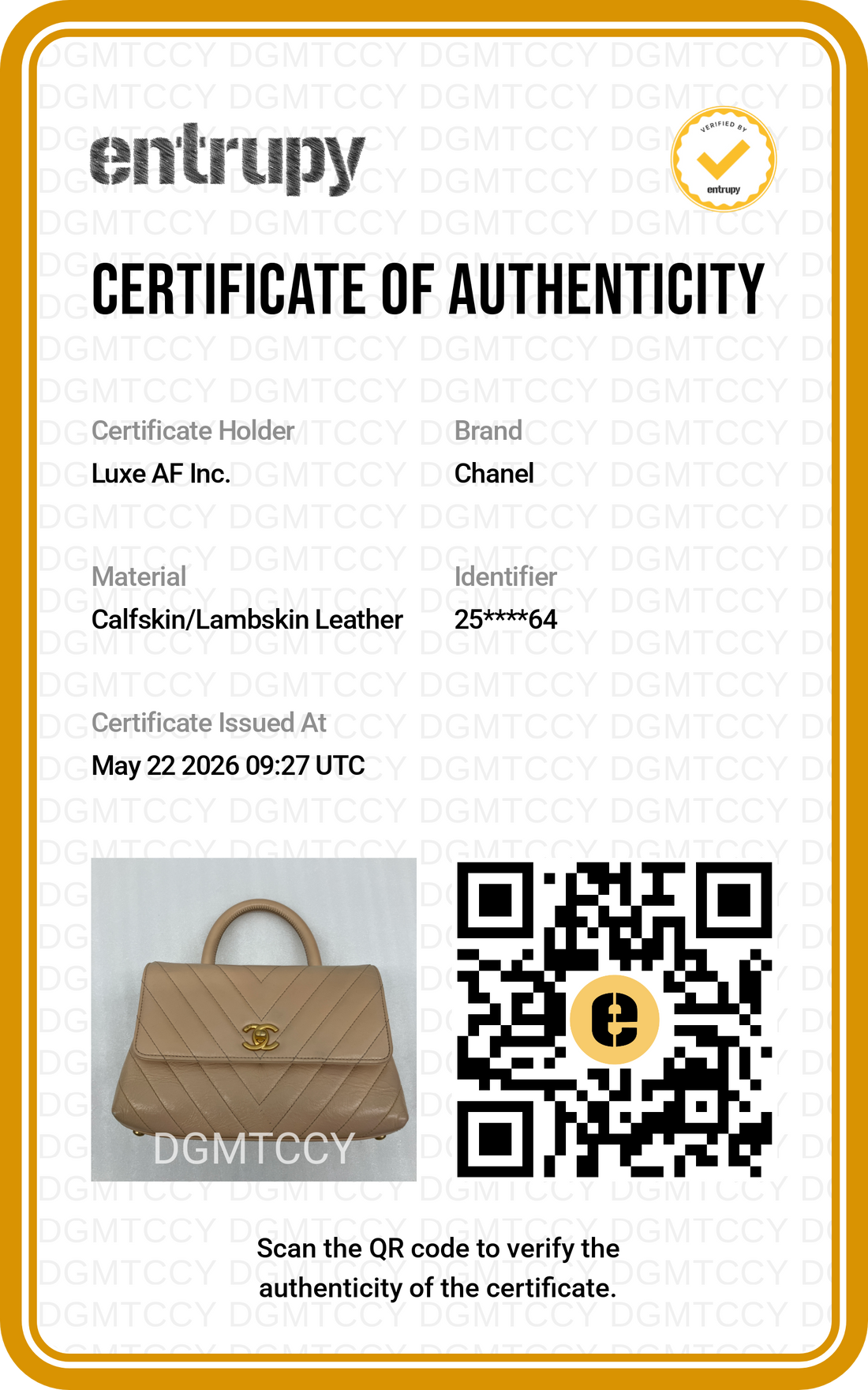 Chanel CoCo Handle Beige Chevron Quilted Leather Small Size Shoulder Bag(25***64) CC2047