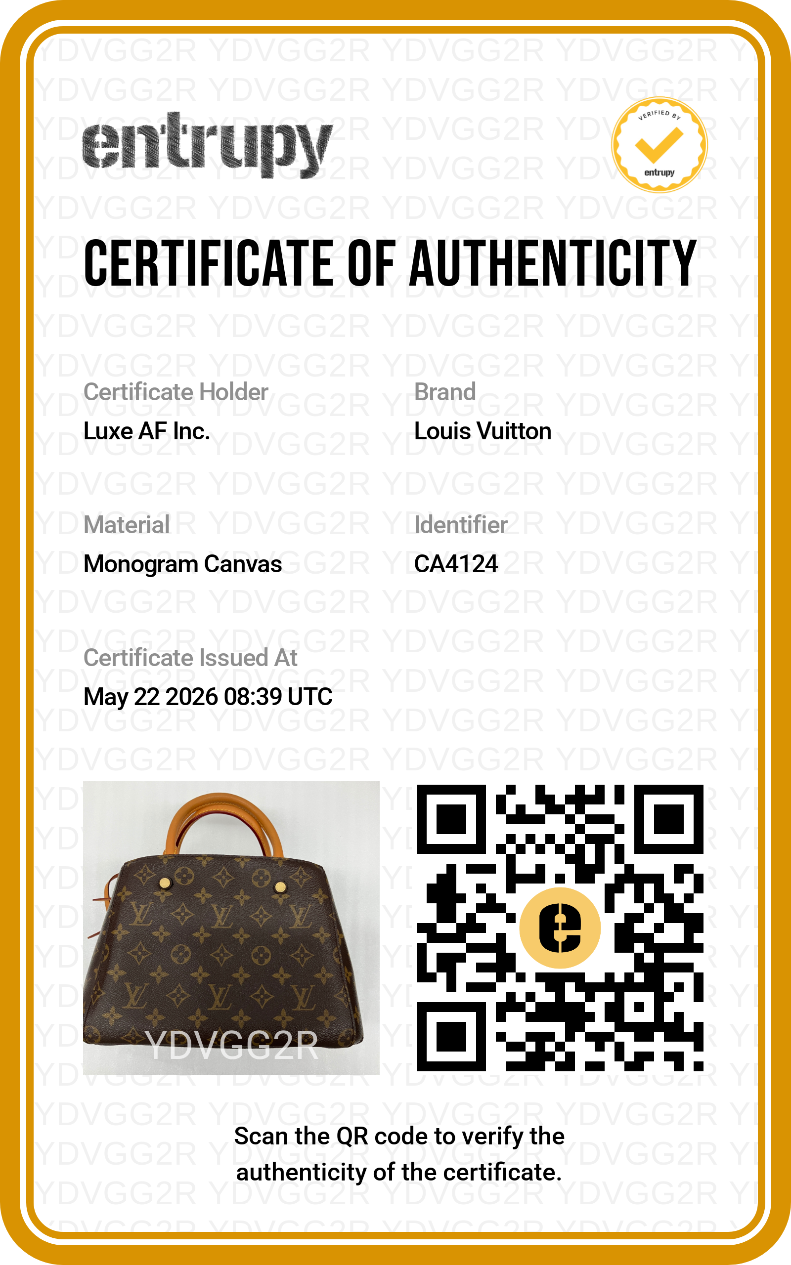 Louis Vuitton Montaigne BB Monogram Canvas Handle Bag LV2794